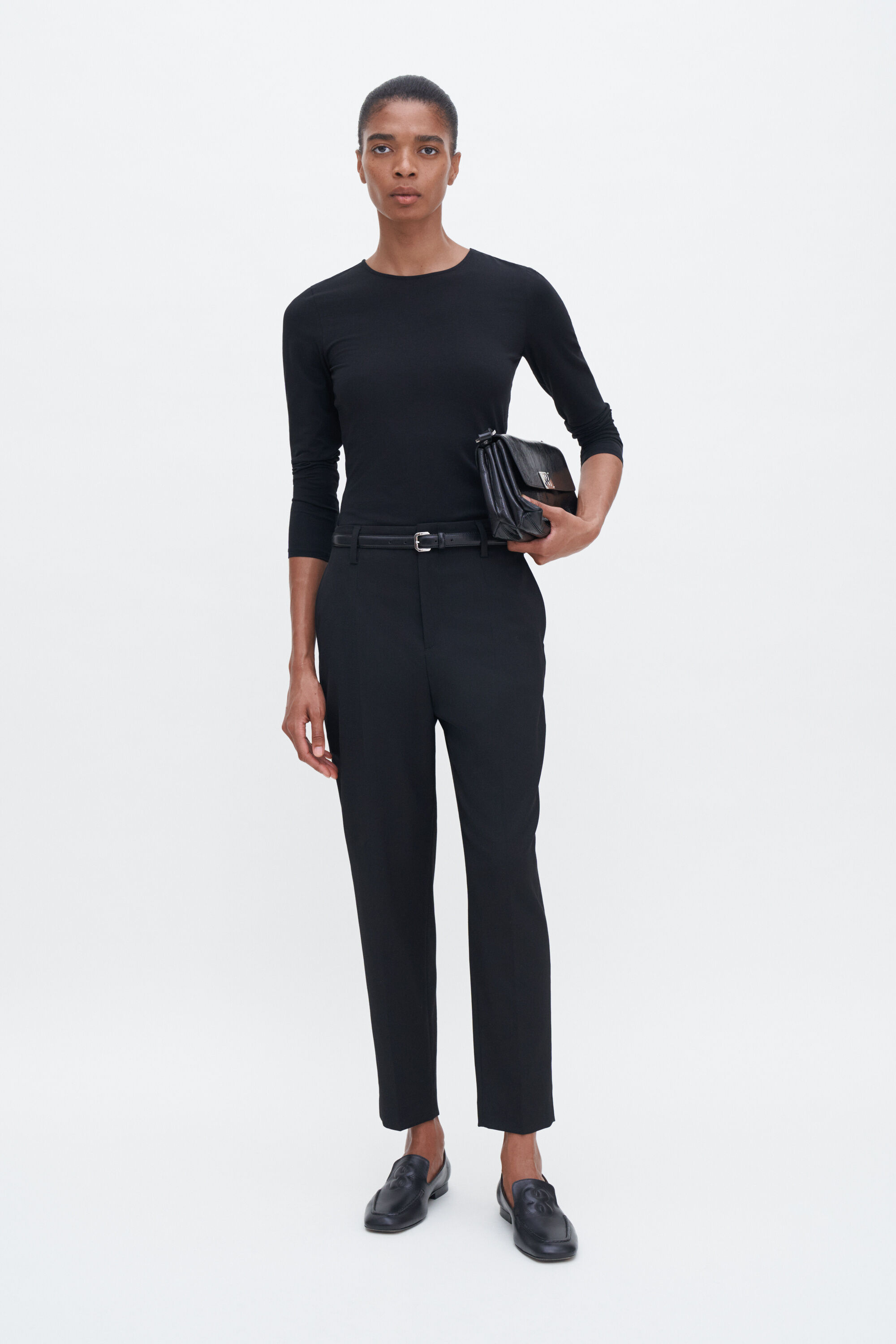 Cotton Stretch Long Sleeve - Black | Filippa K