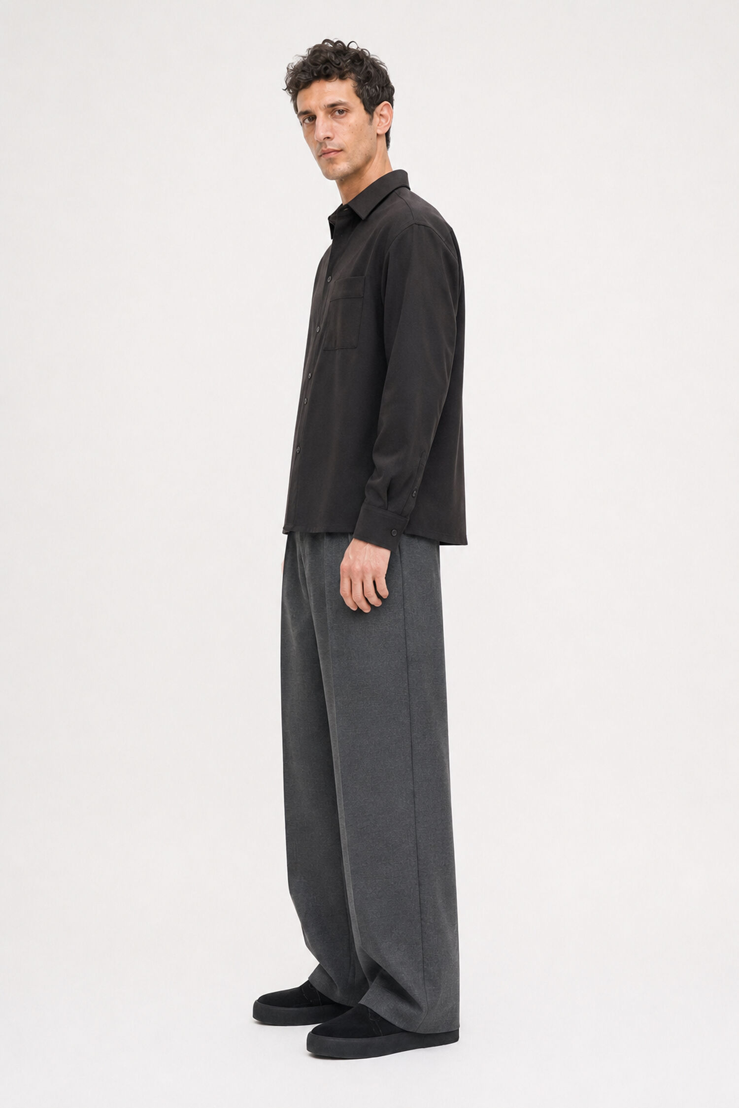 Boxy Wool Twill Shirt