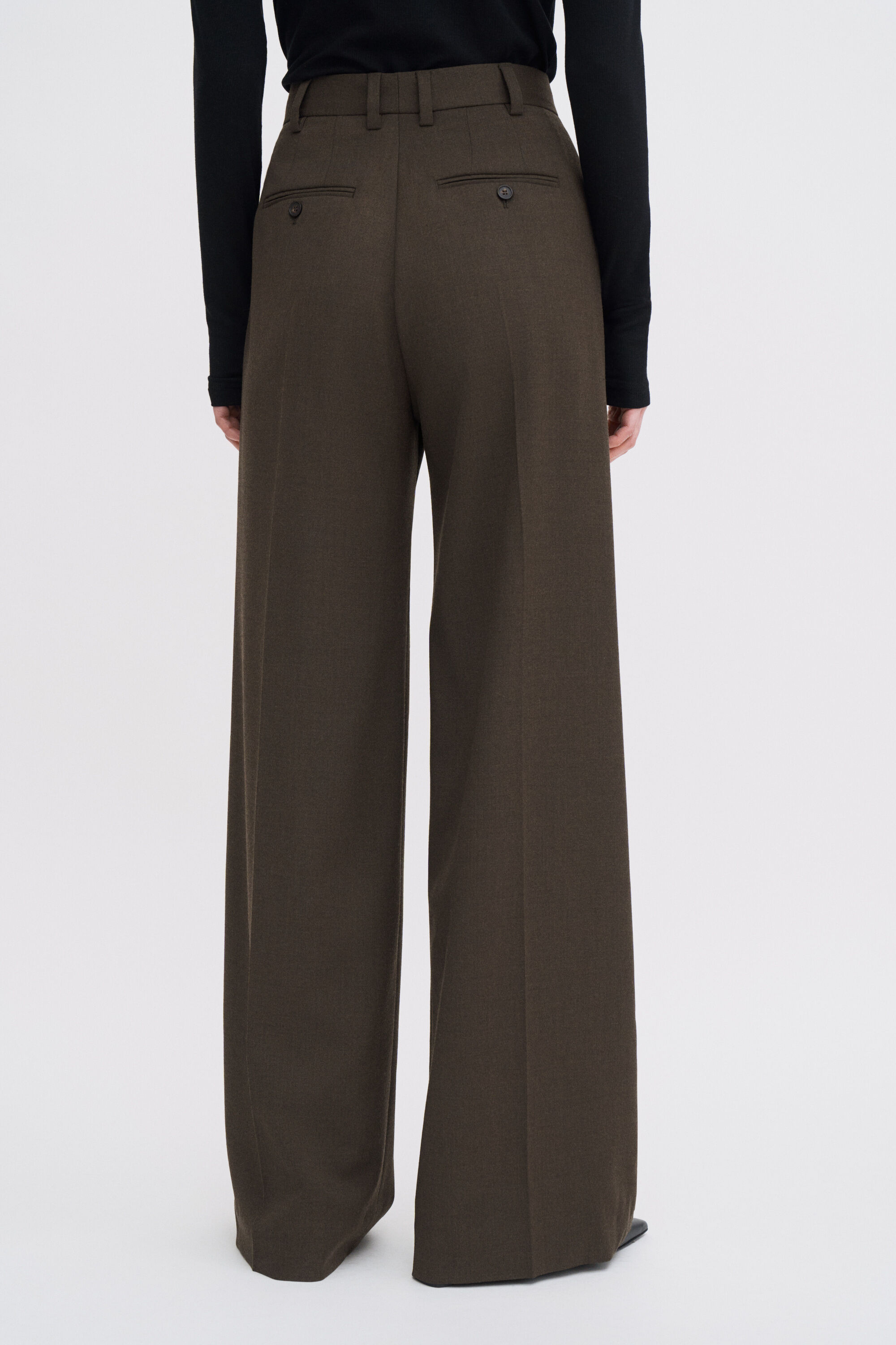 Darcey Wool Trousers - Walnut Brown | FILIPPA K