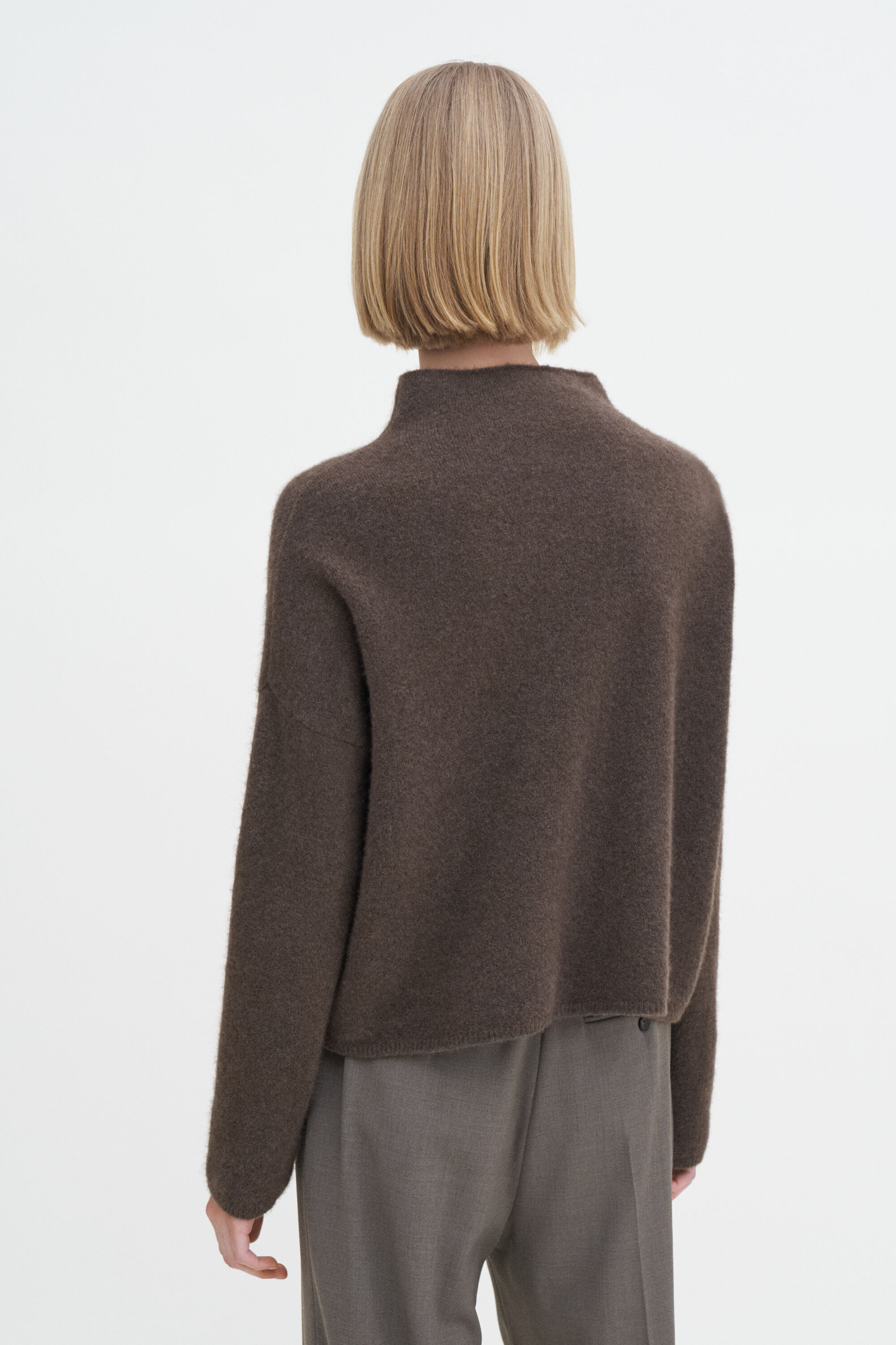 Mika Yak Funnelneck Sweater - Driftwood | Filippa K