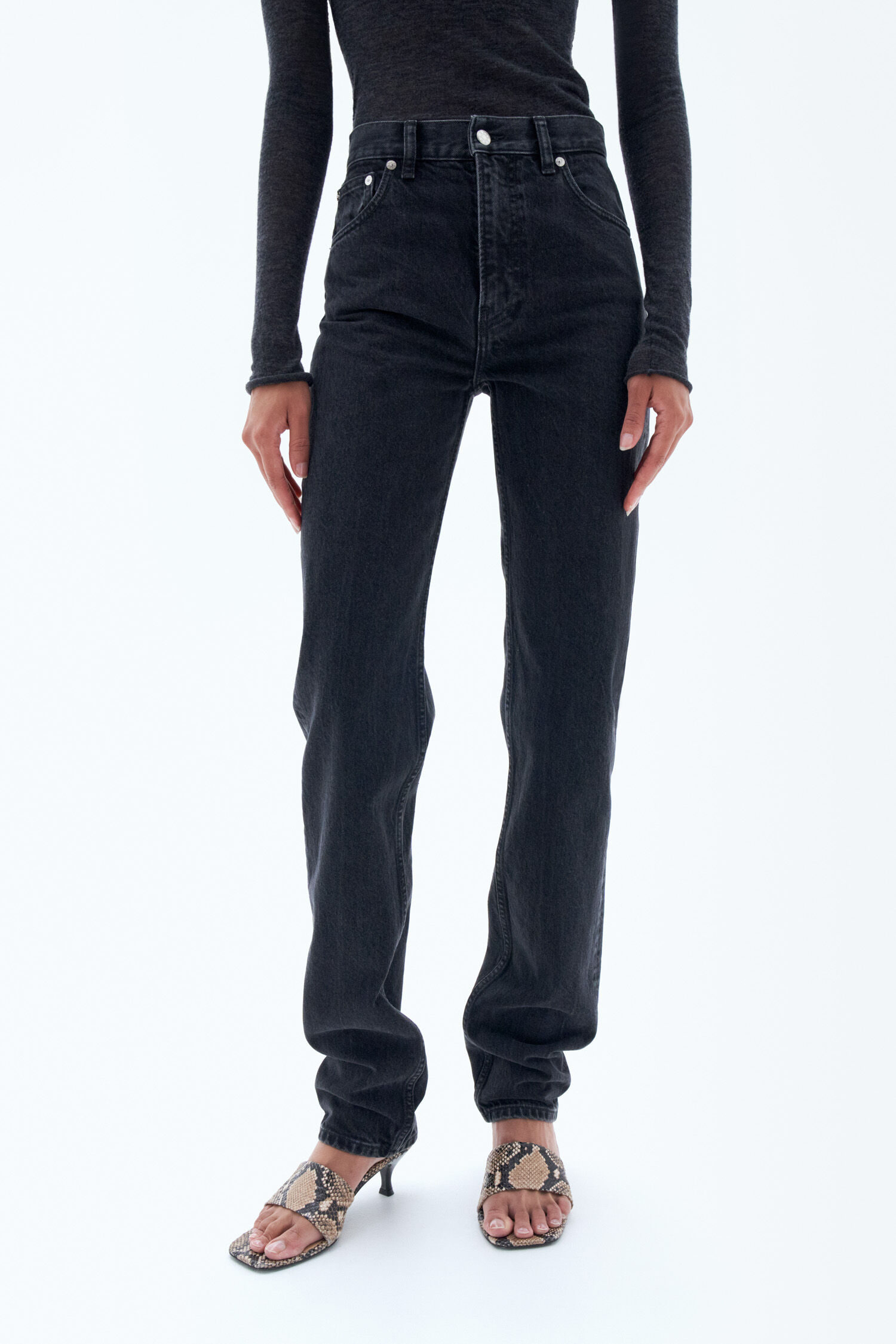 Tapered Jeans - Charcoal Black