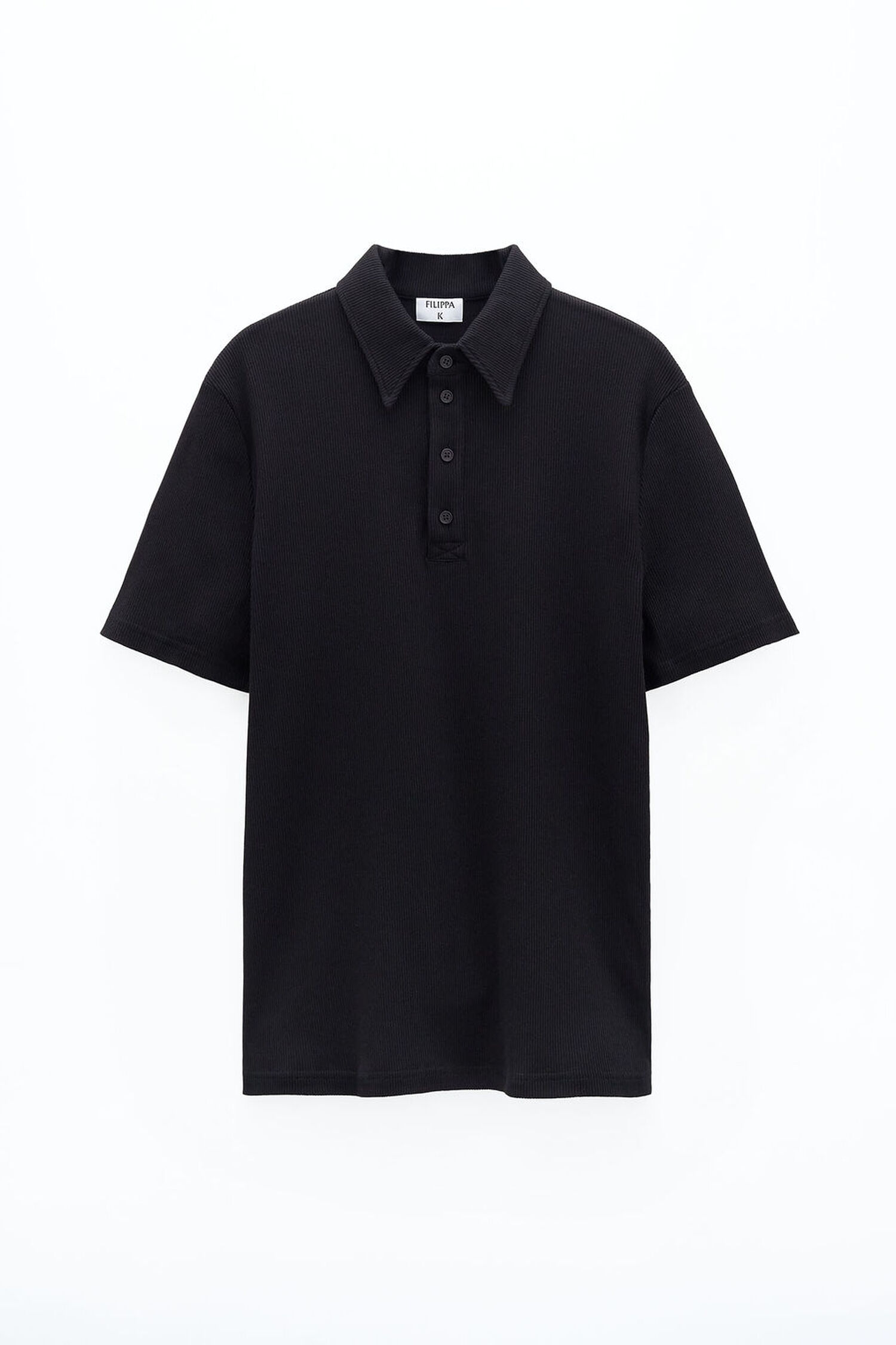 Rib Polo Shirt - Black | Filippa K