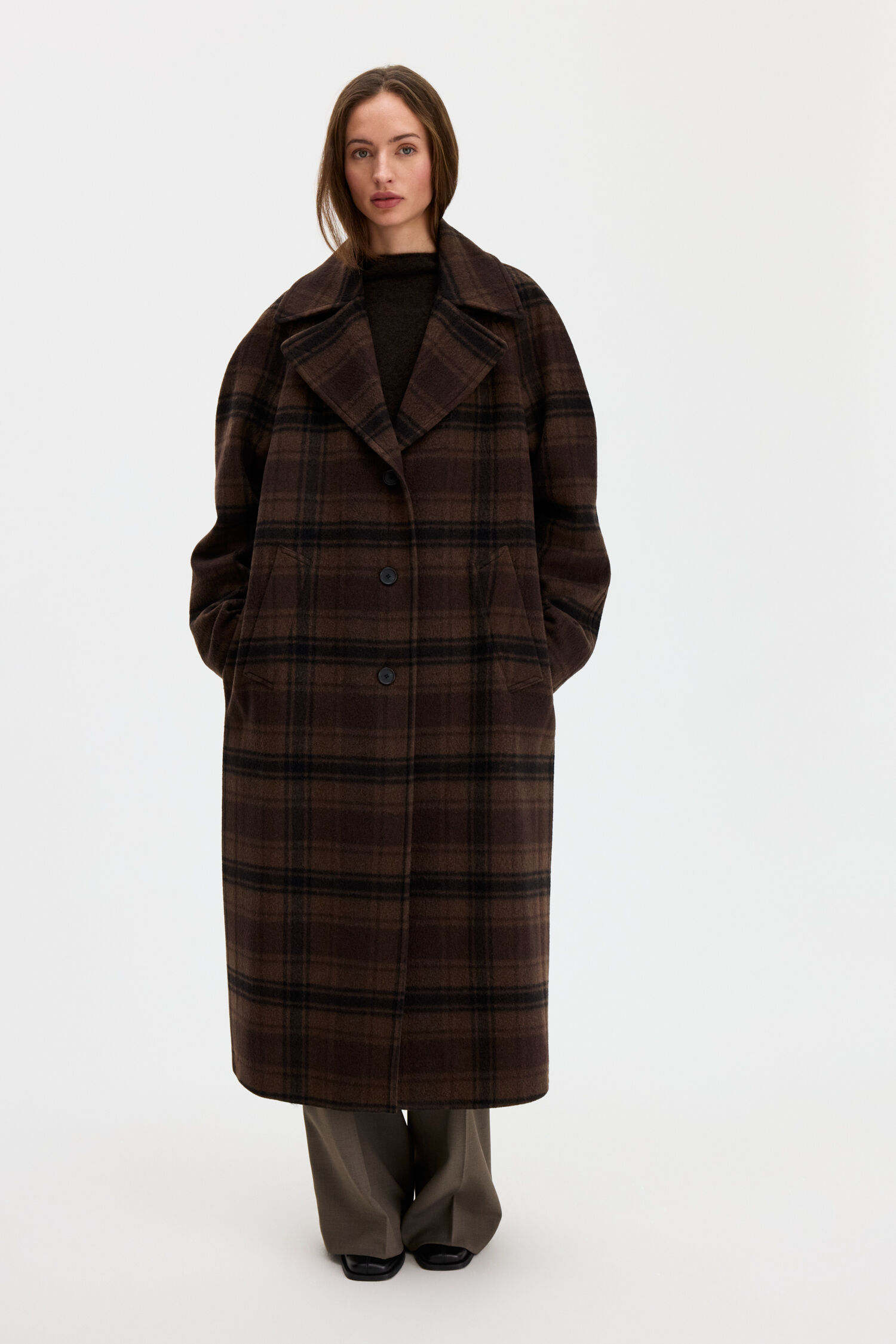 Vanessa Vented Check Coat