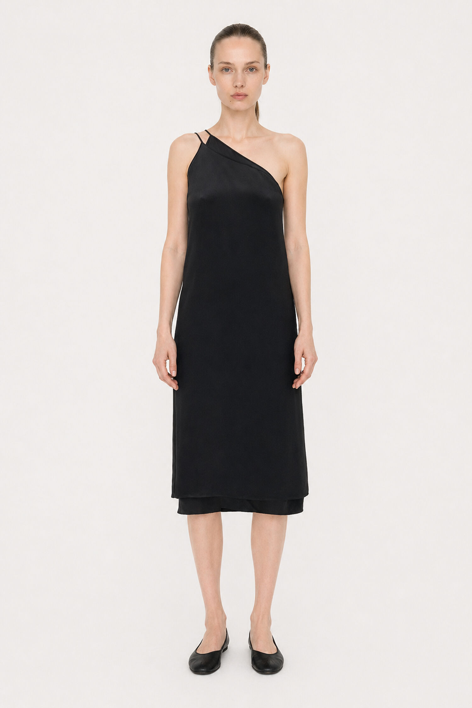 Asymmetric Seersucker Dress