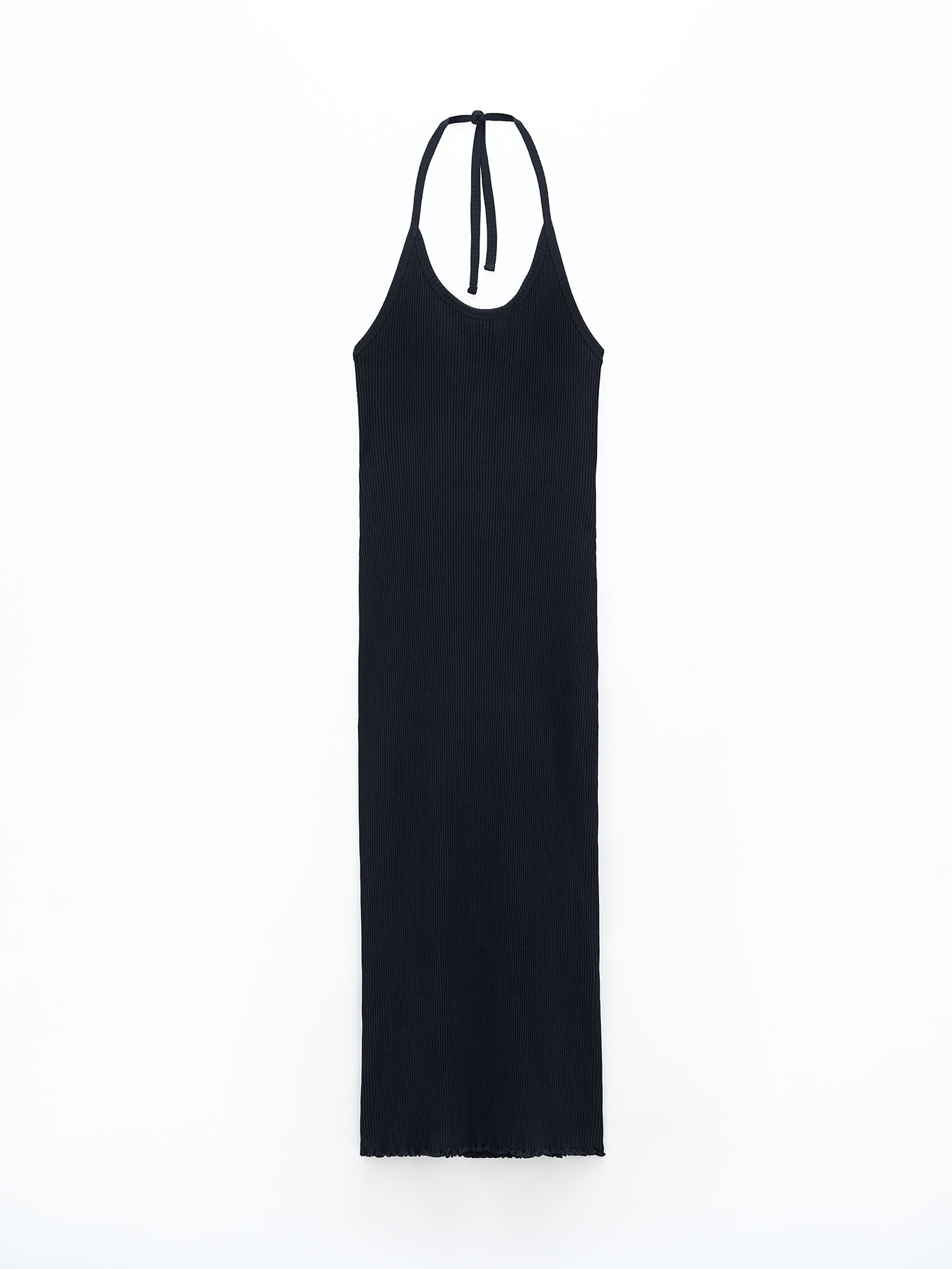 Ribbed halter dress outlet