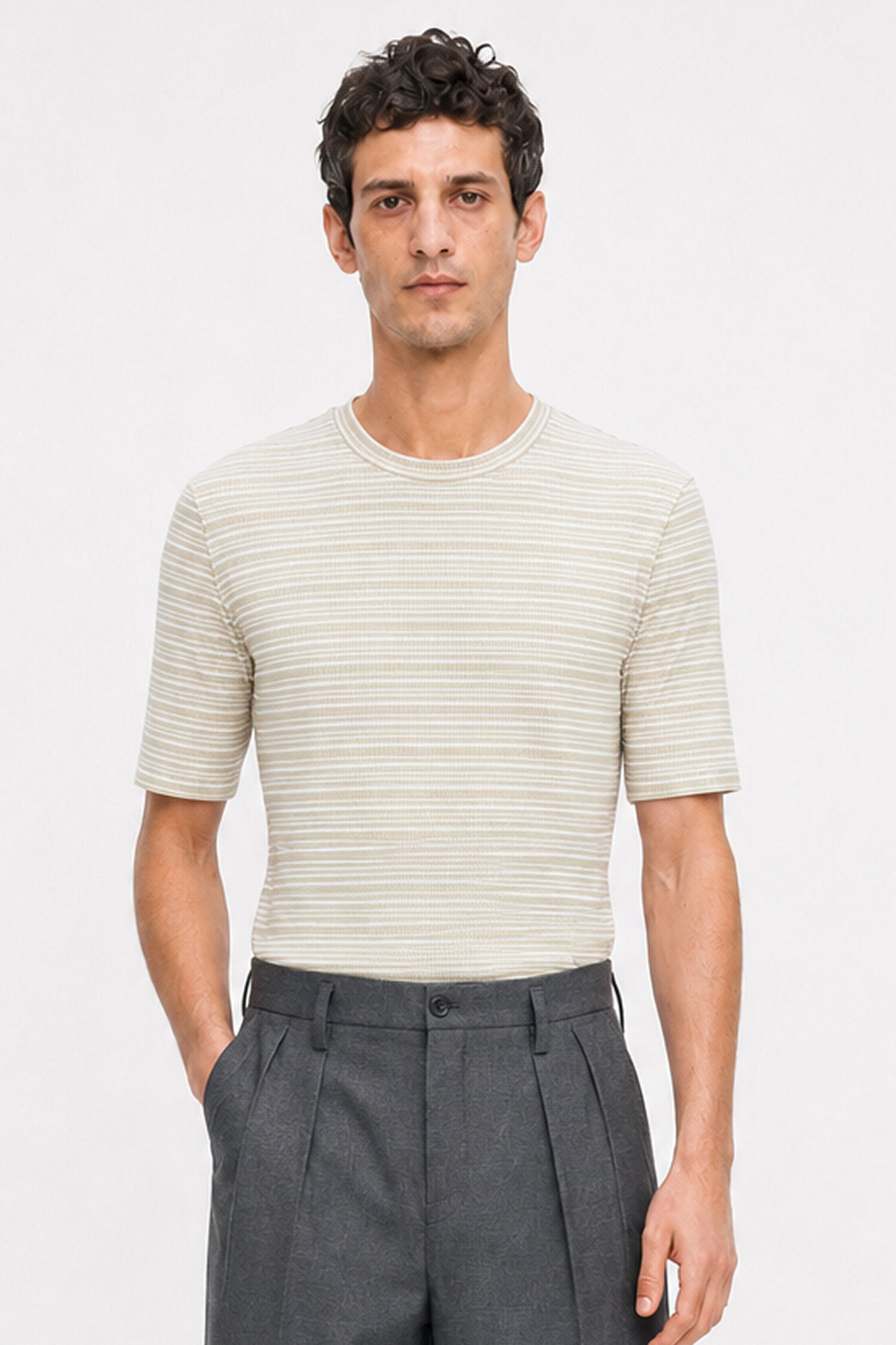Striped Rib Tee