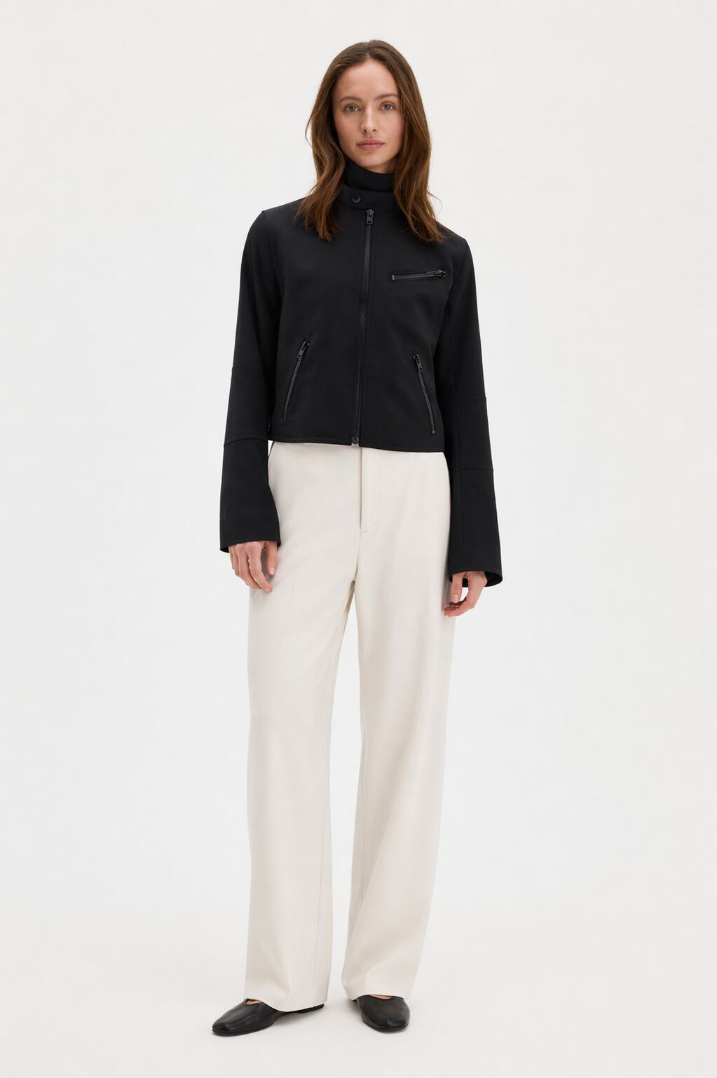 93 Twill Biker Jacket - Black | FILIPPA K