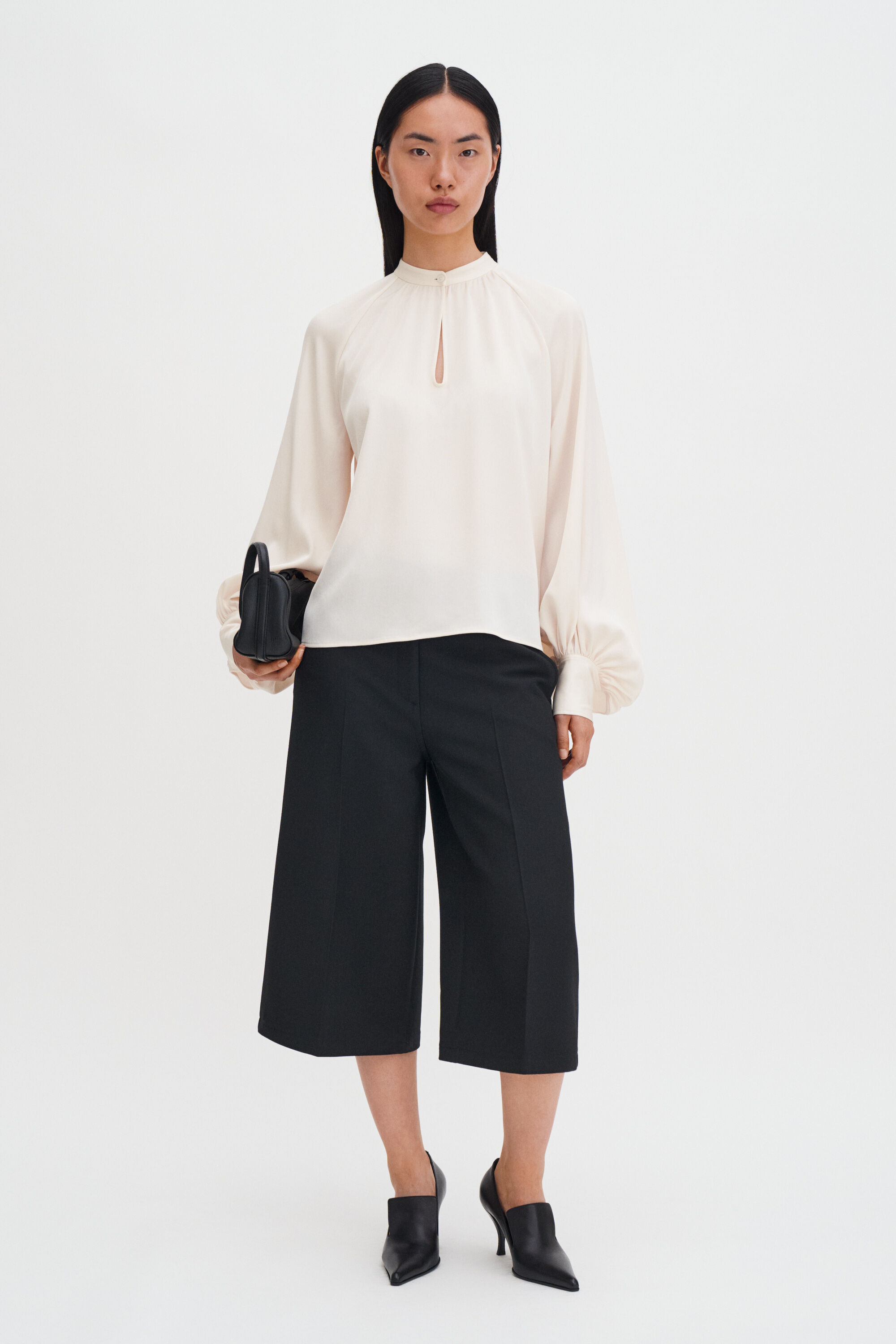 Stand Collar Blouse - Cream | FILIPPA K