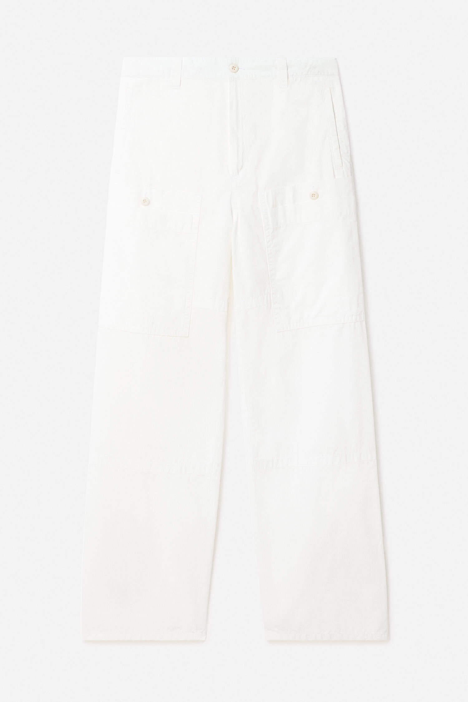 Washed Cotton Cargo Trousers