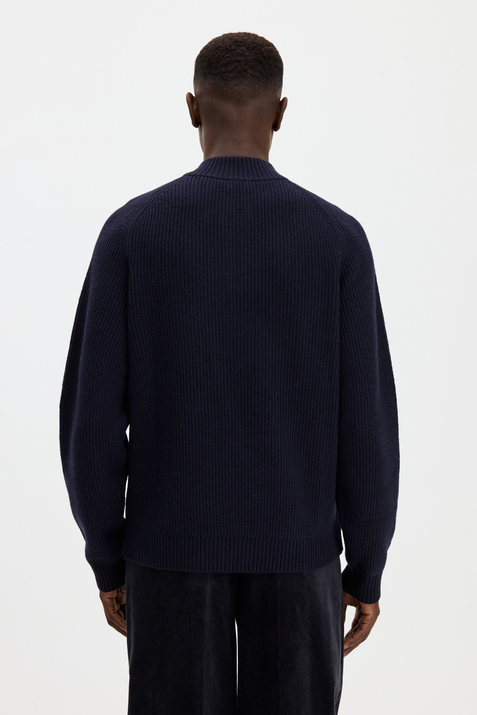 Wool Half Zip Sweater - Navy | FILIPPA K