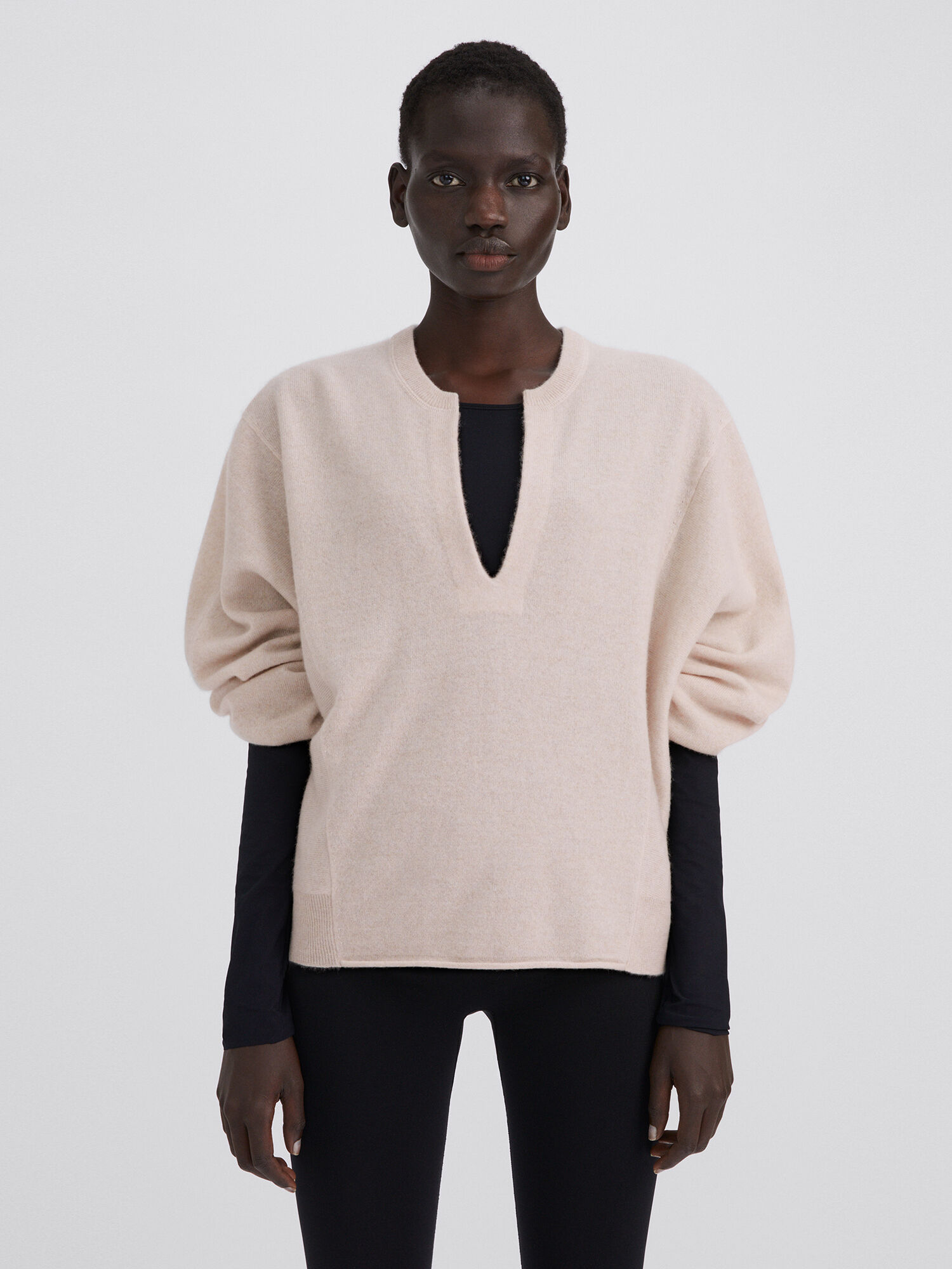Cashmere Split Sweater