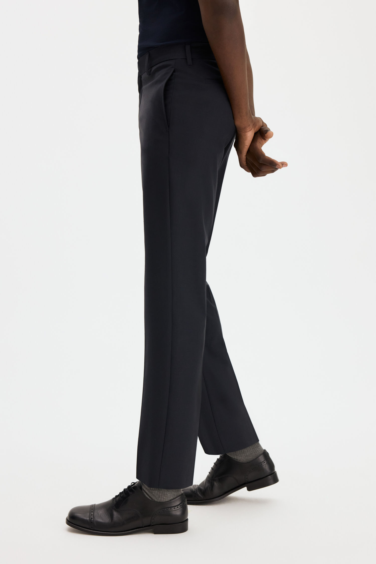 Slim Tapered Wool Trousers