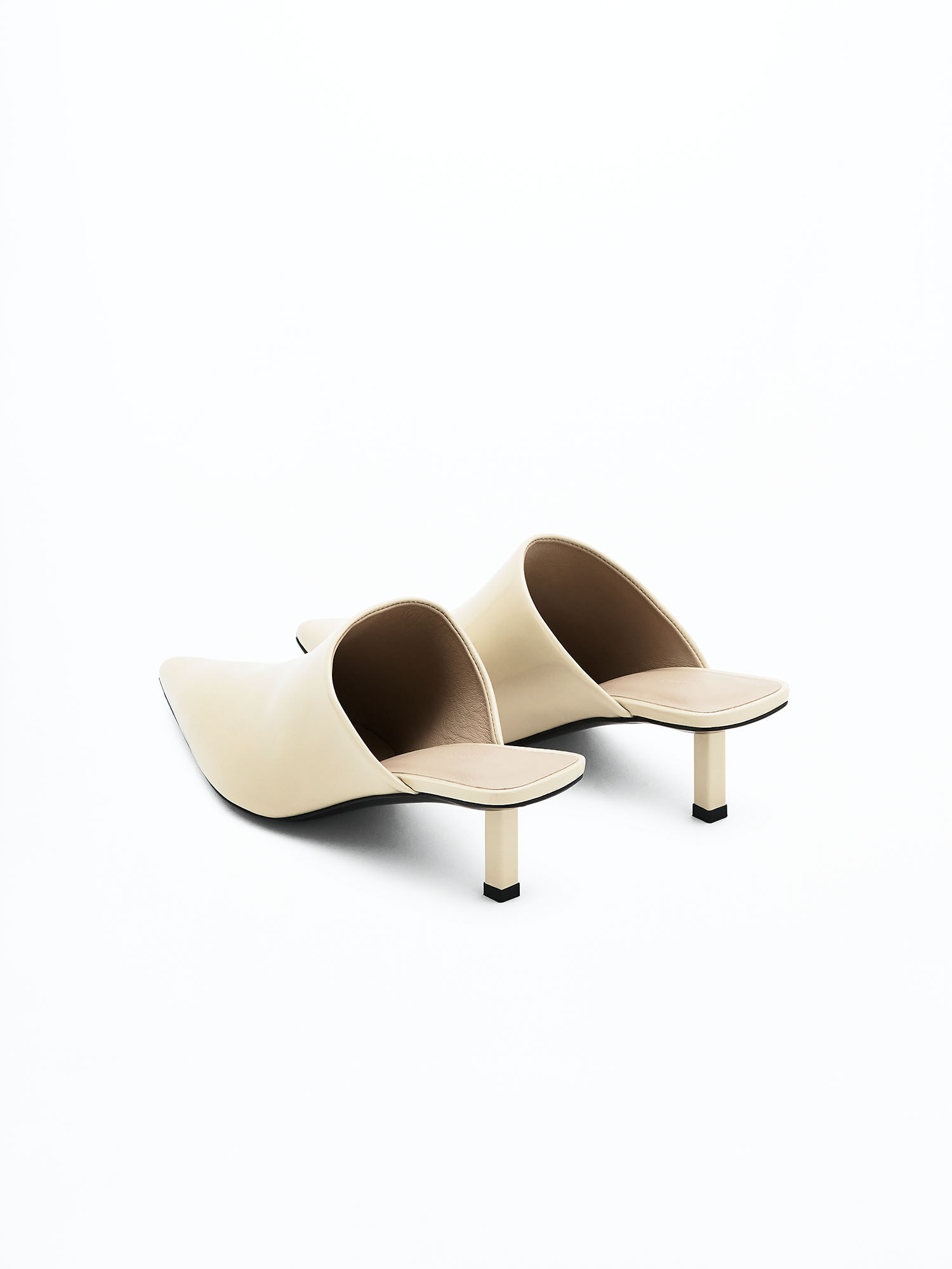 Kitten heel mules open toe shop