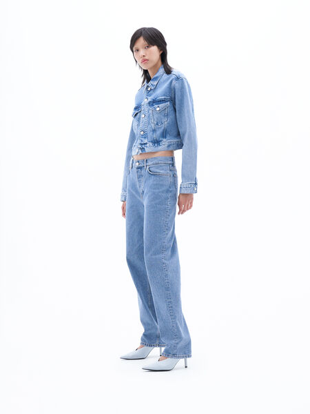Baggy taps toelopende jeans