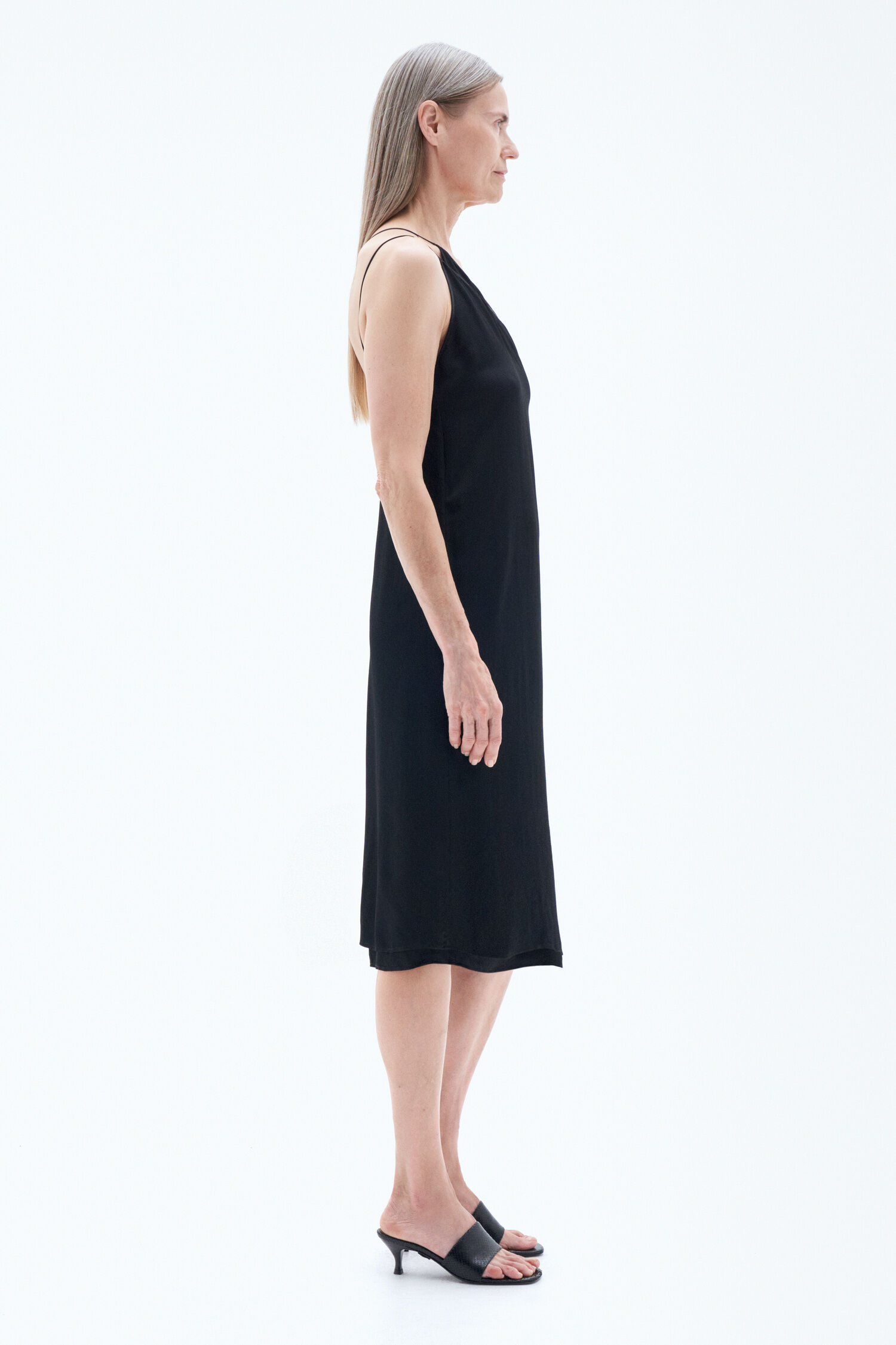 Asymmetric Seersucker Dress