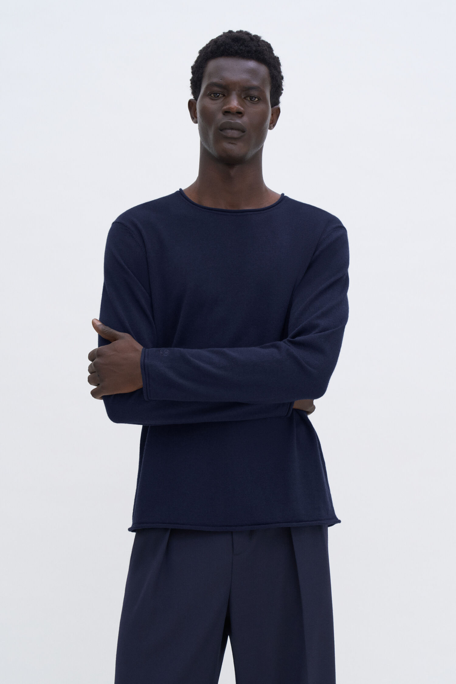 Rolled Edge Knit Sweater