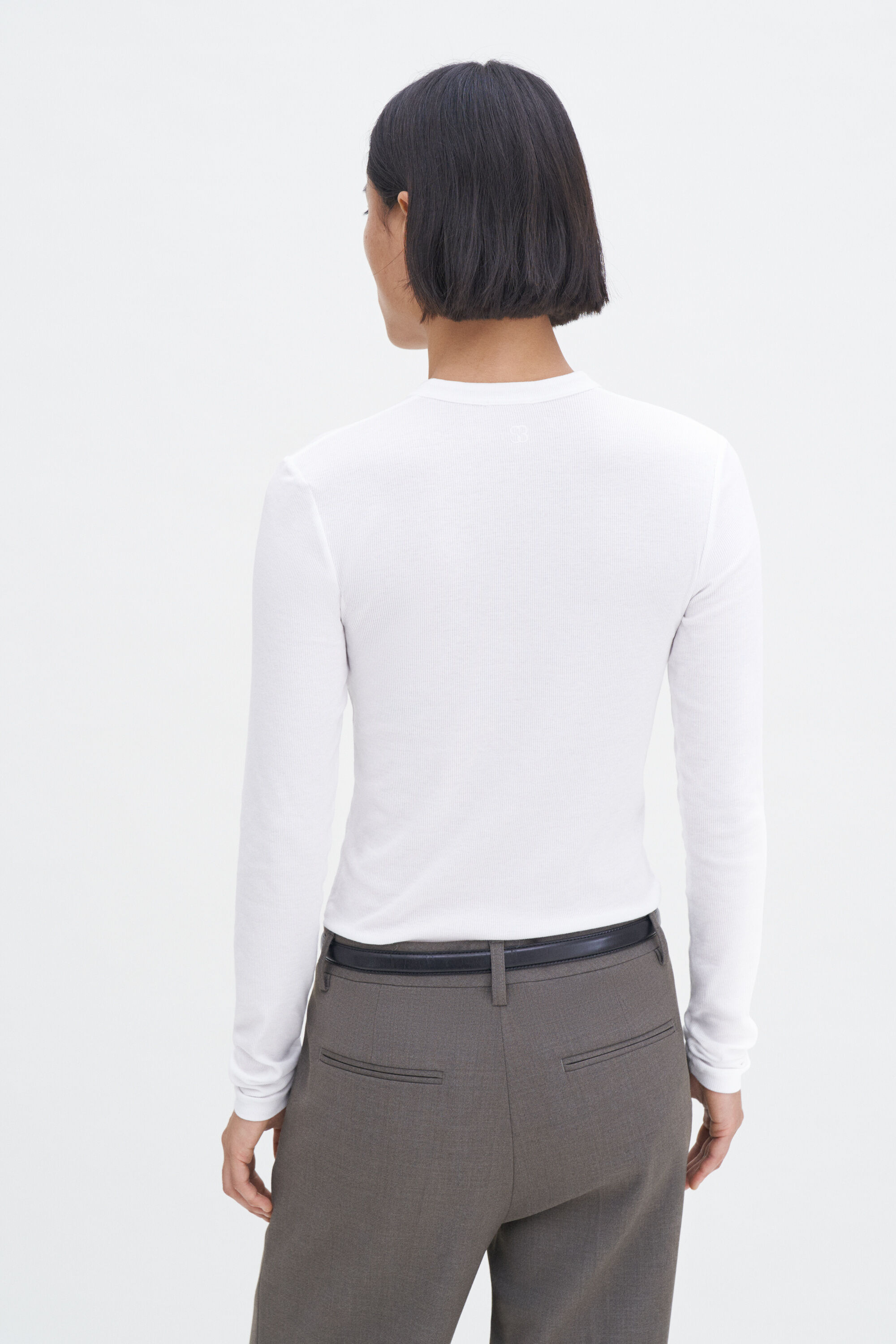 新品　グッドグリーフ  HENLEY RIB KNIT TOP ホワイト GOOD GRIEF!/グッド グリーフ】 HENRY RIB KNIT TOP（ニット／セーター