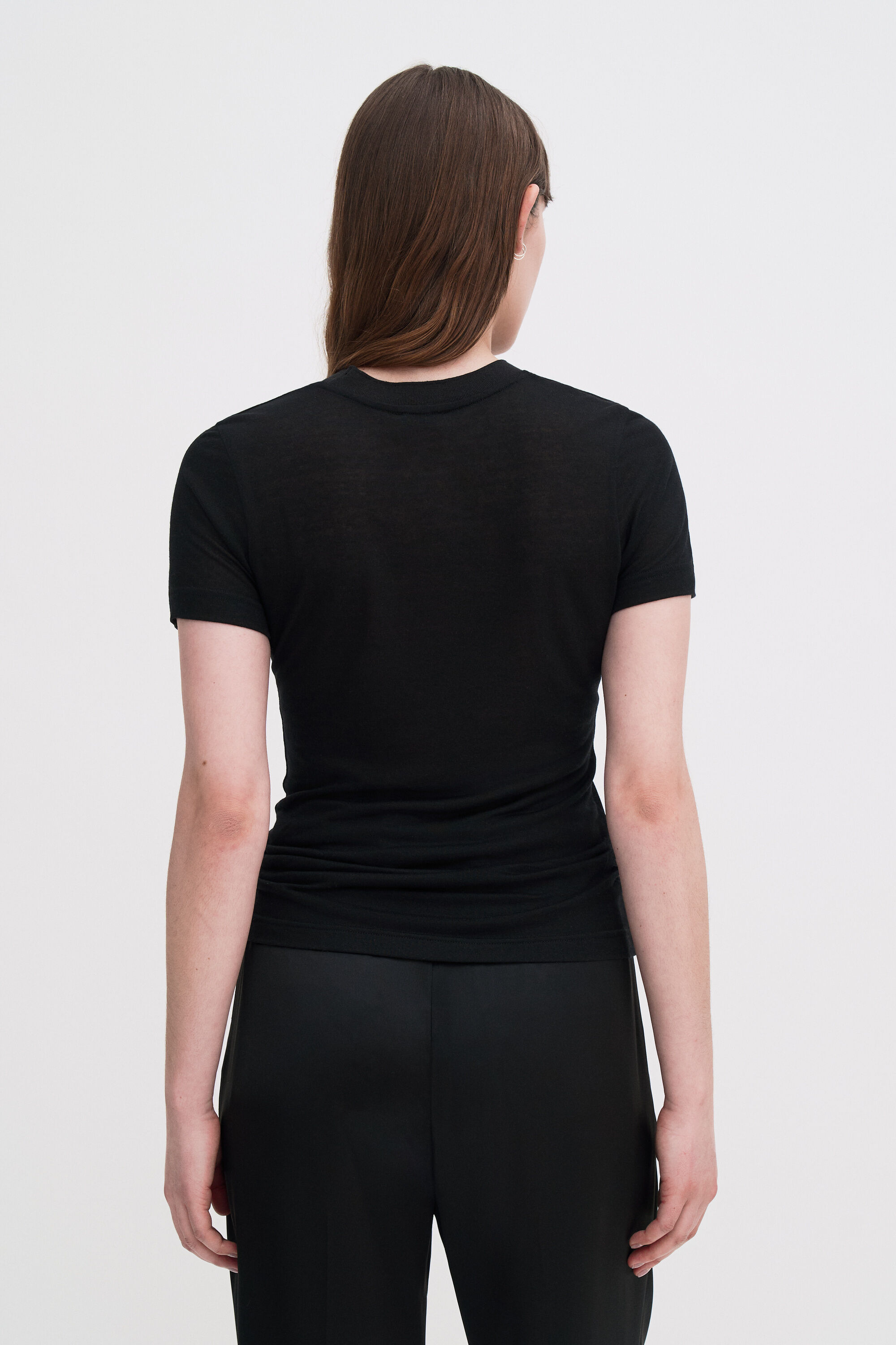 Lyocell Cashmere Tee - Black | FILIPPA K