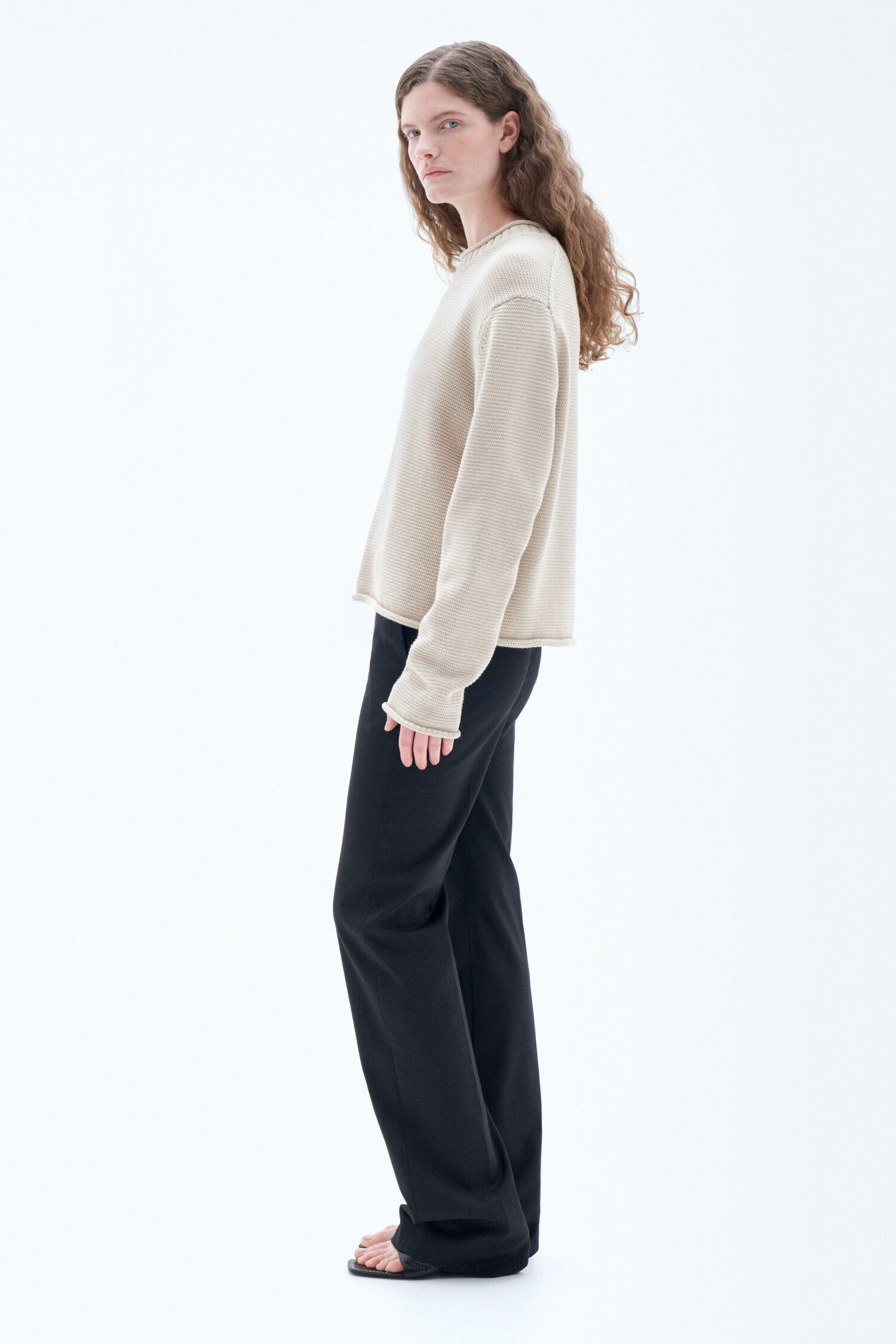 Rolled Hem Sweater