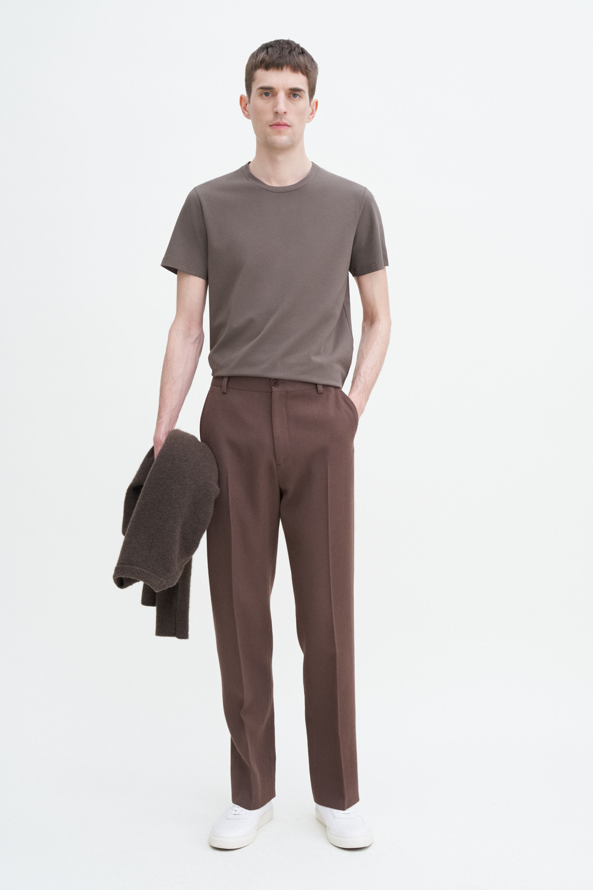 Stretch Cotton Tee - Dark Sage | Filippa K Stretch Cotton Tee - Dark Sage | Filippa K