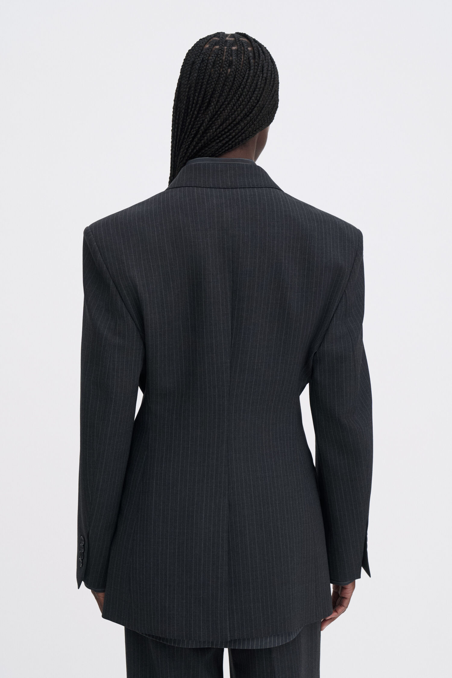 Hourglass Pinstripe Blazer