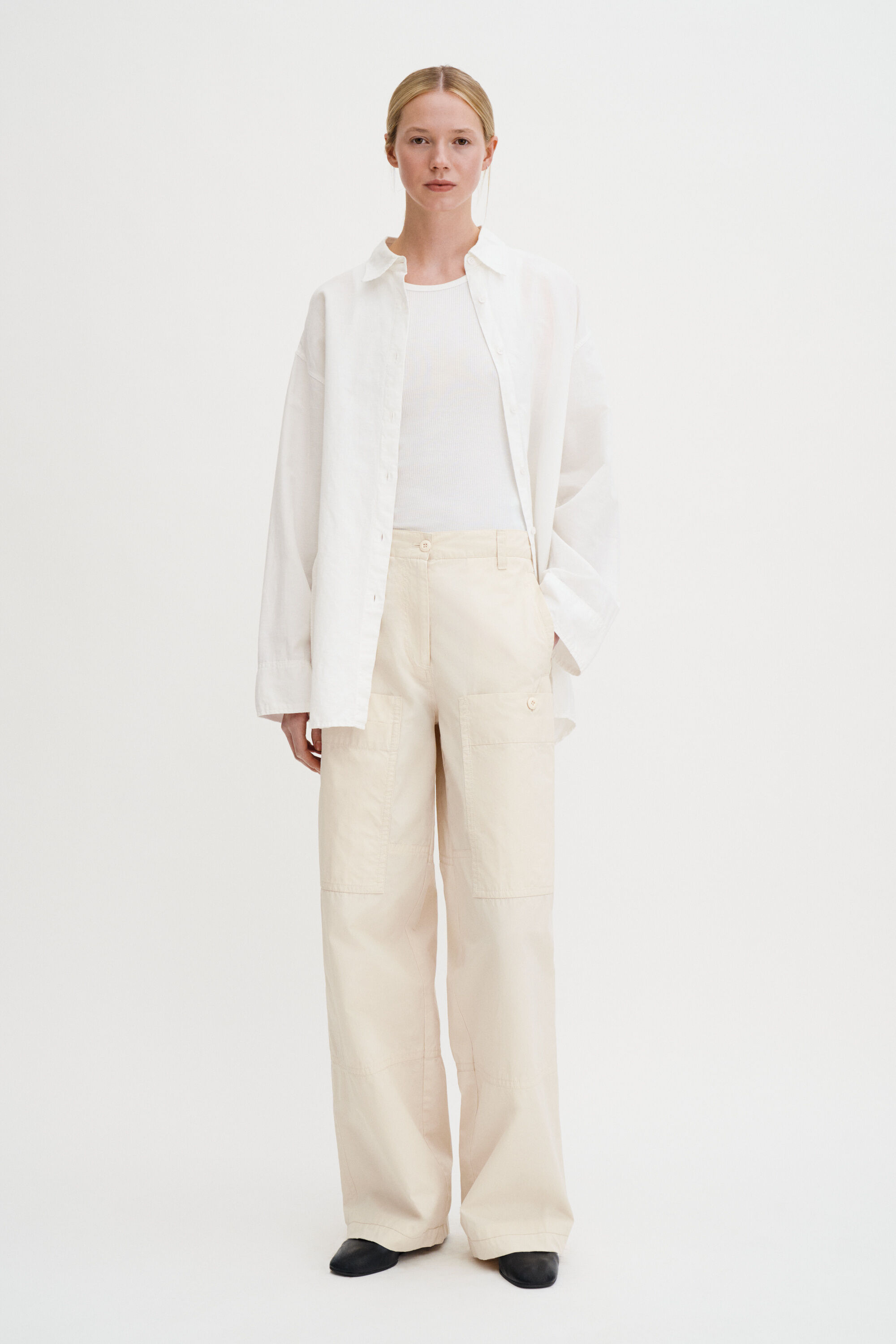 Utility Trousers - Cream White | FILIPPA K