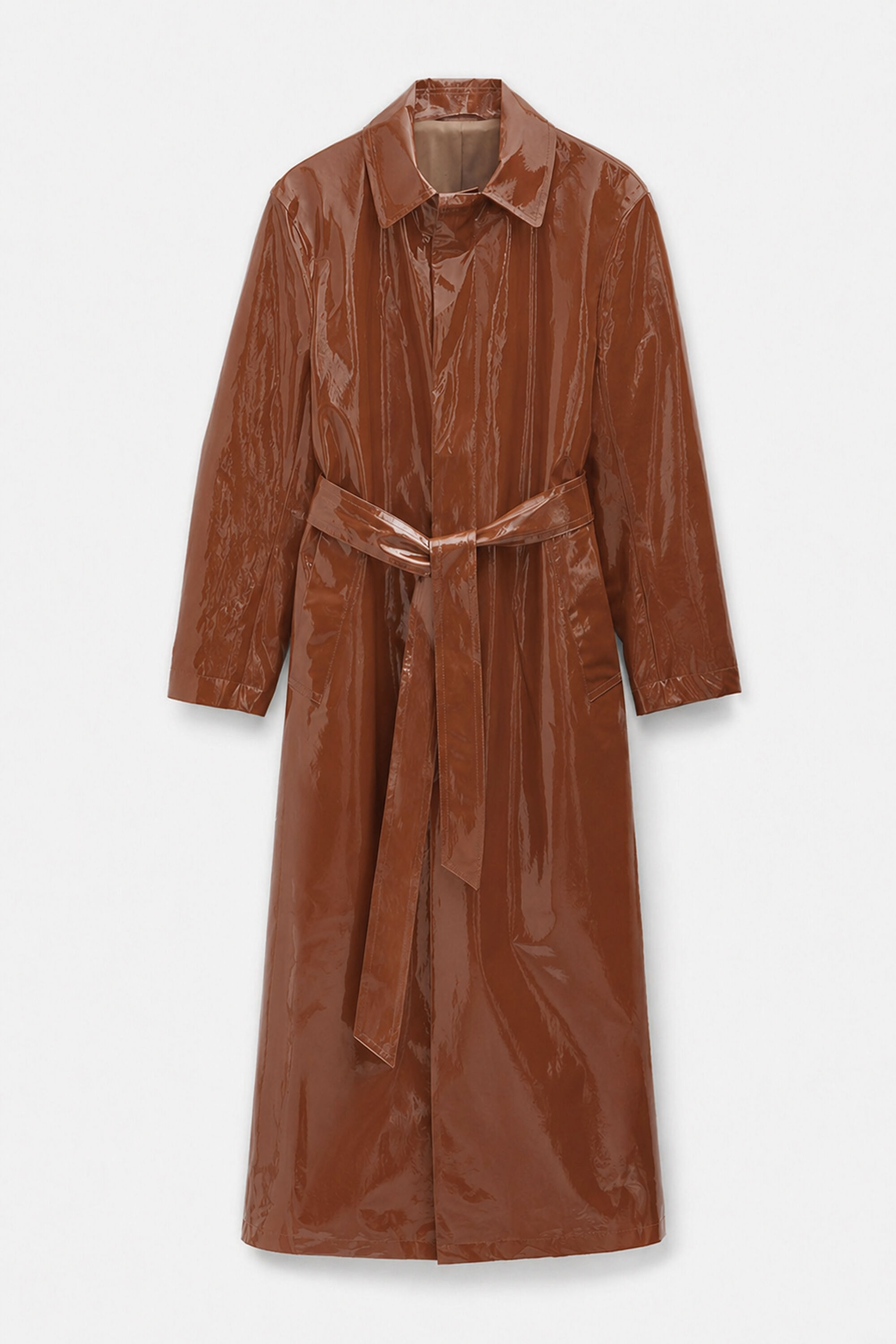 Long Car Coat - Cinnamon Brown | FILIPPA K