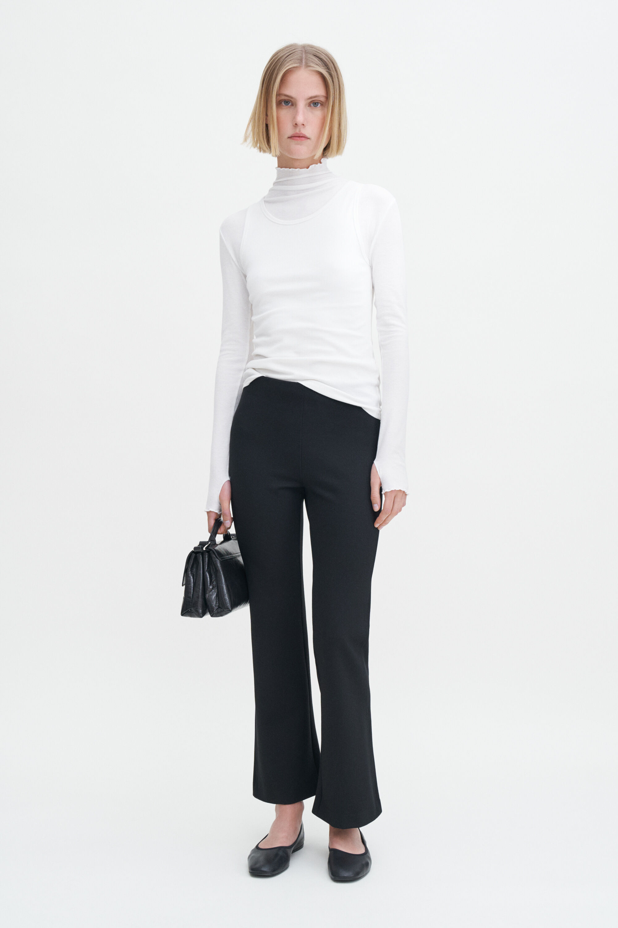 Poe cropped jersey pant top