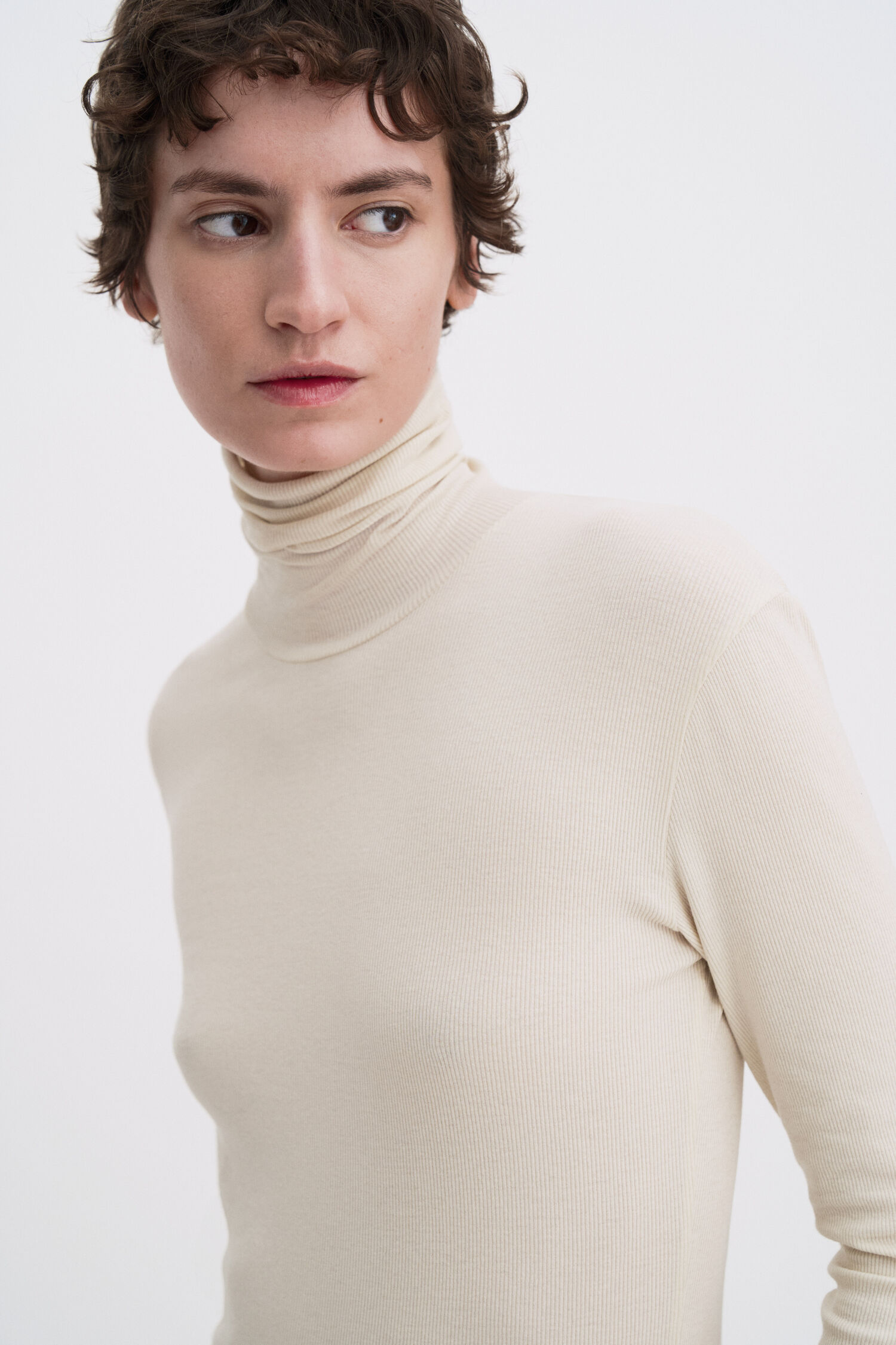 Rib Turtleneck Top