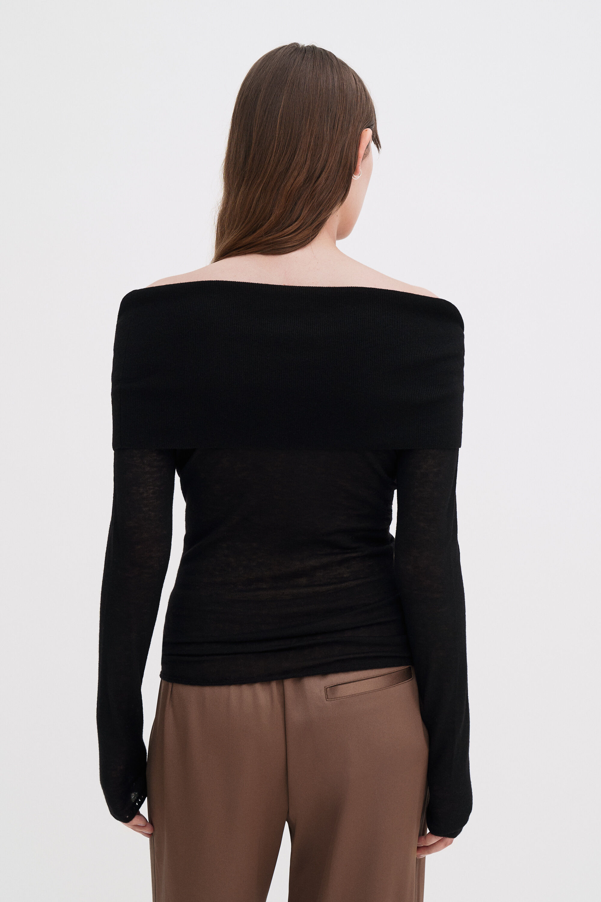 Light Off Shoulder Top - Black | Filippa K