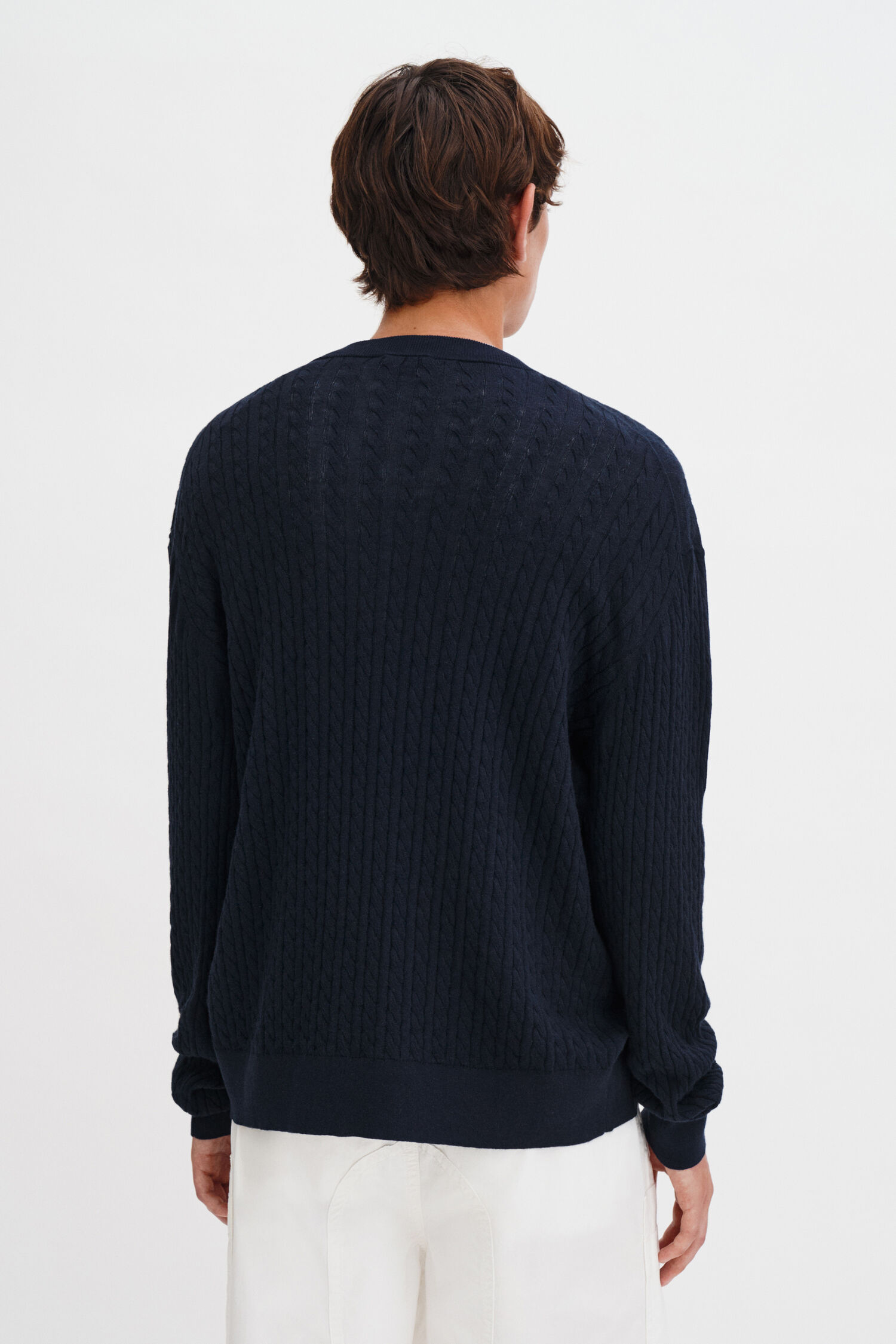 Braided Cotton Silk Sweater