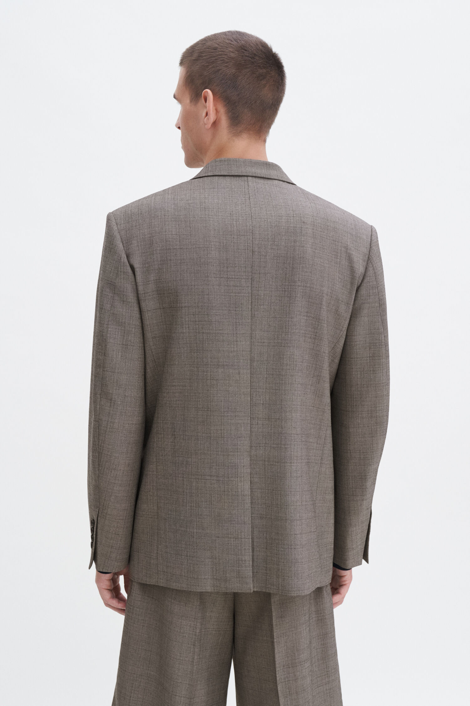 Wool Blend Patch Pocket Blazer