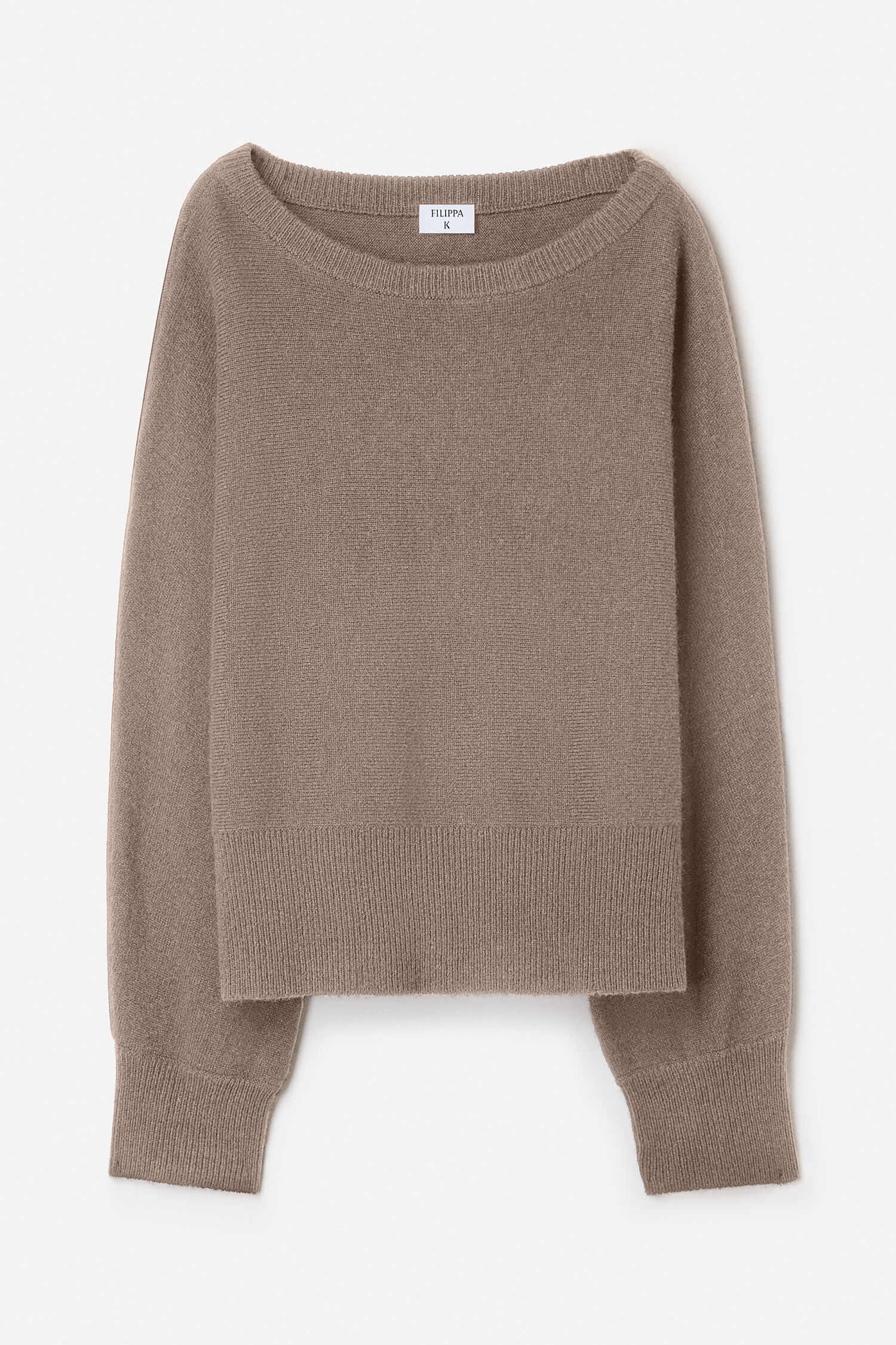 Wool Yak Boatneck Sweater - Taupe Beige | FILIPPA K