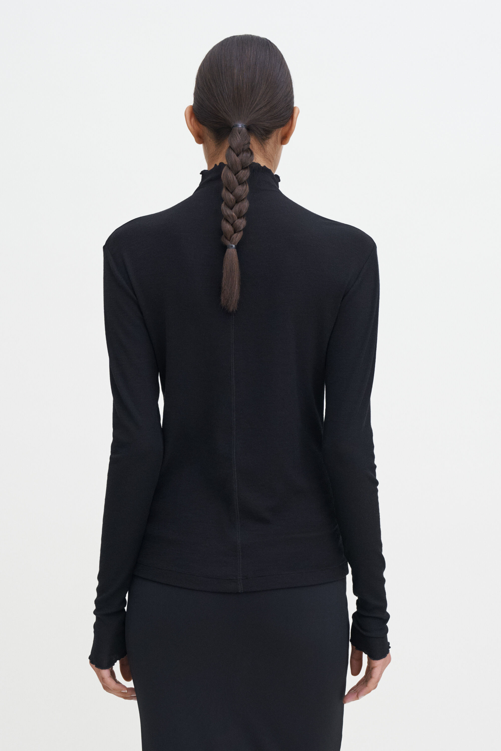 売れ筋商品|||フィリッパコー ニット&セーター レディース アウター SHEER MOCK - Jumper - black Sheer Wool Mock Top - Black | Filippa K