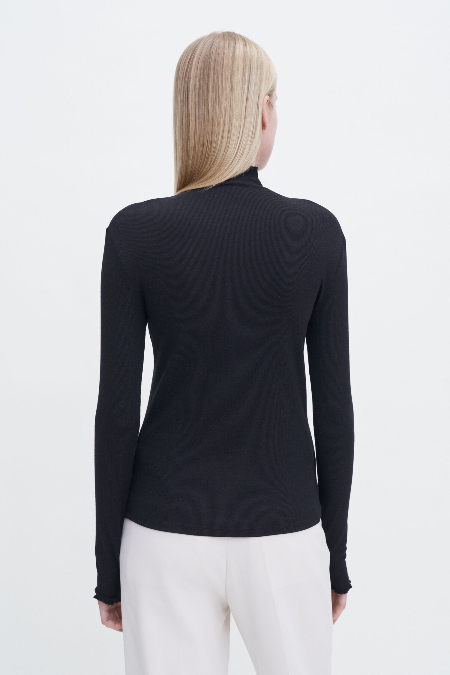 Filippa K Rib Mock Neck Top
