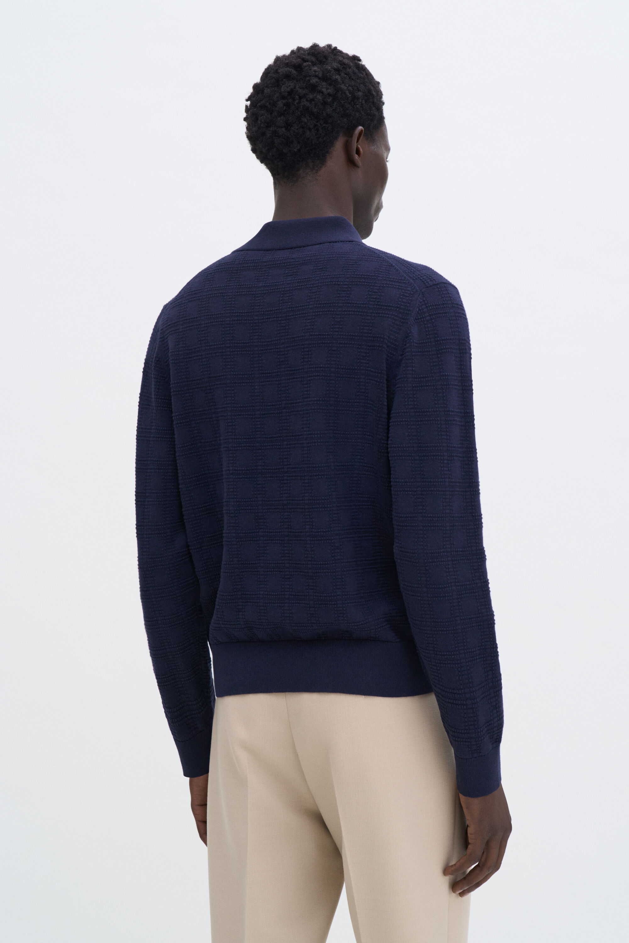 BoTT Button Down Knit Polo Ｌサイズ BoTT / BUTTON DOWN KNIT POLO / NAVY | Sophomore