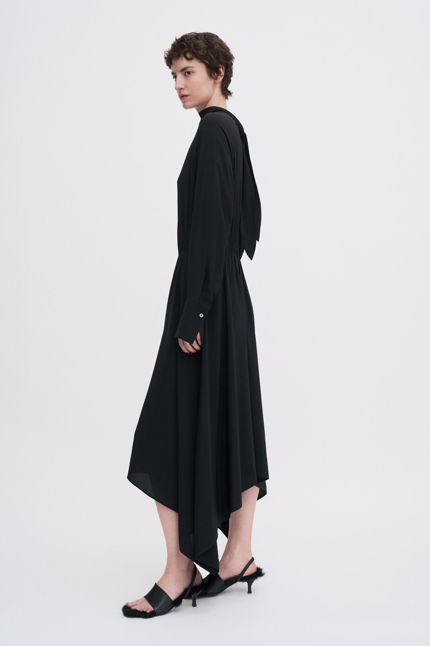 Tie Neck Scarf Dress