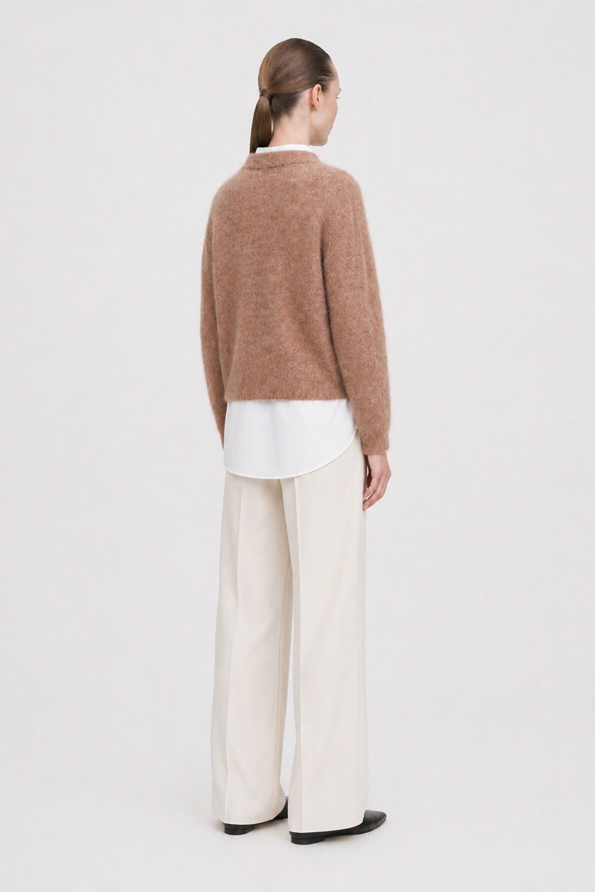 ENOF イナフ fluffy sweater 01 Fluffy Sweater - Dark Beige | FILIPPA K