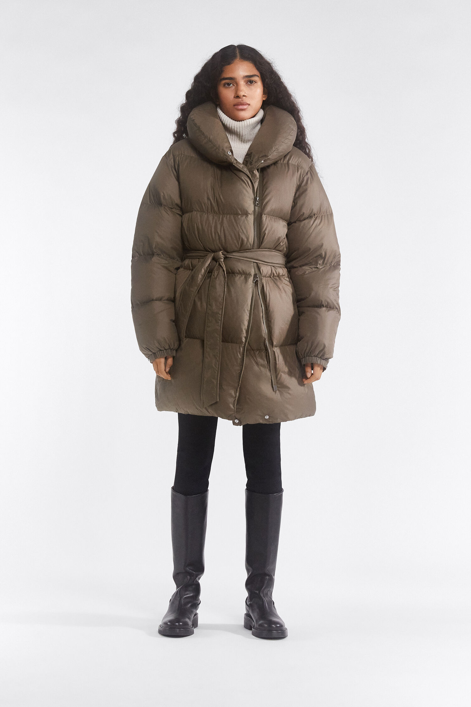 Belted Puffer Jacket