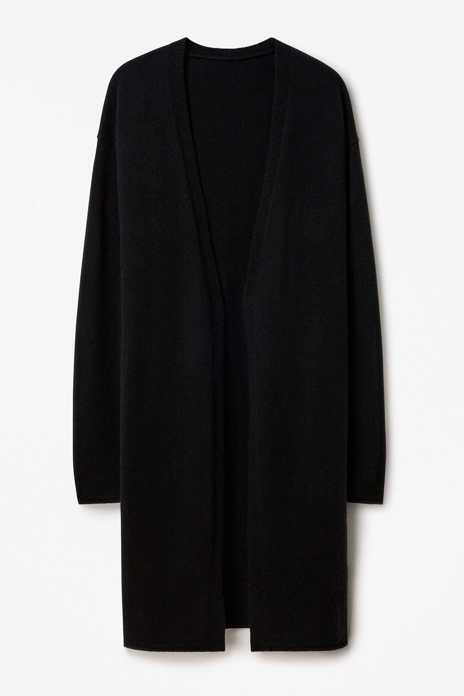 Wool Cashmere Long Cardigan - Black | FILIPPA K