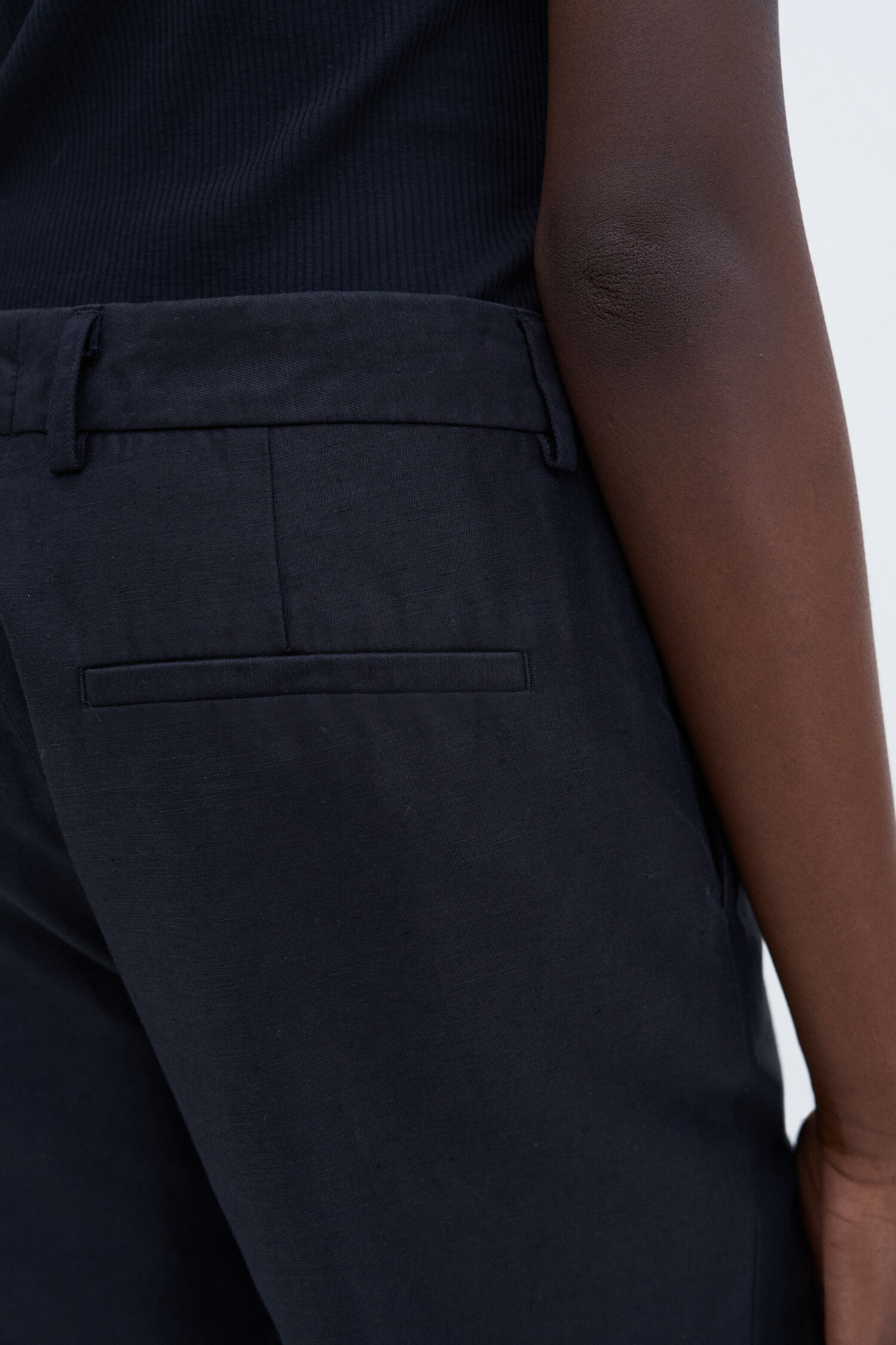 Straight Cotton Linen Shorts