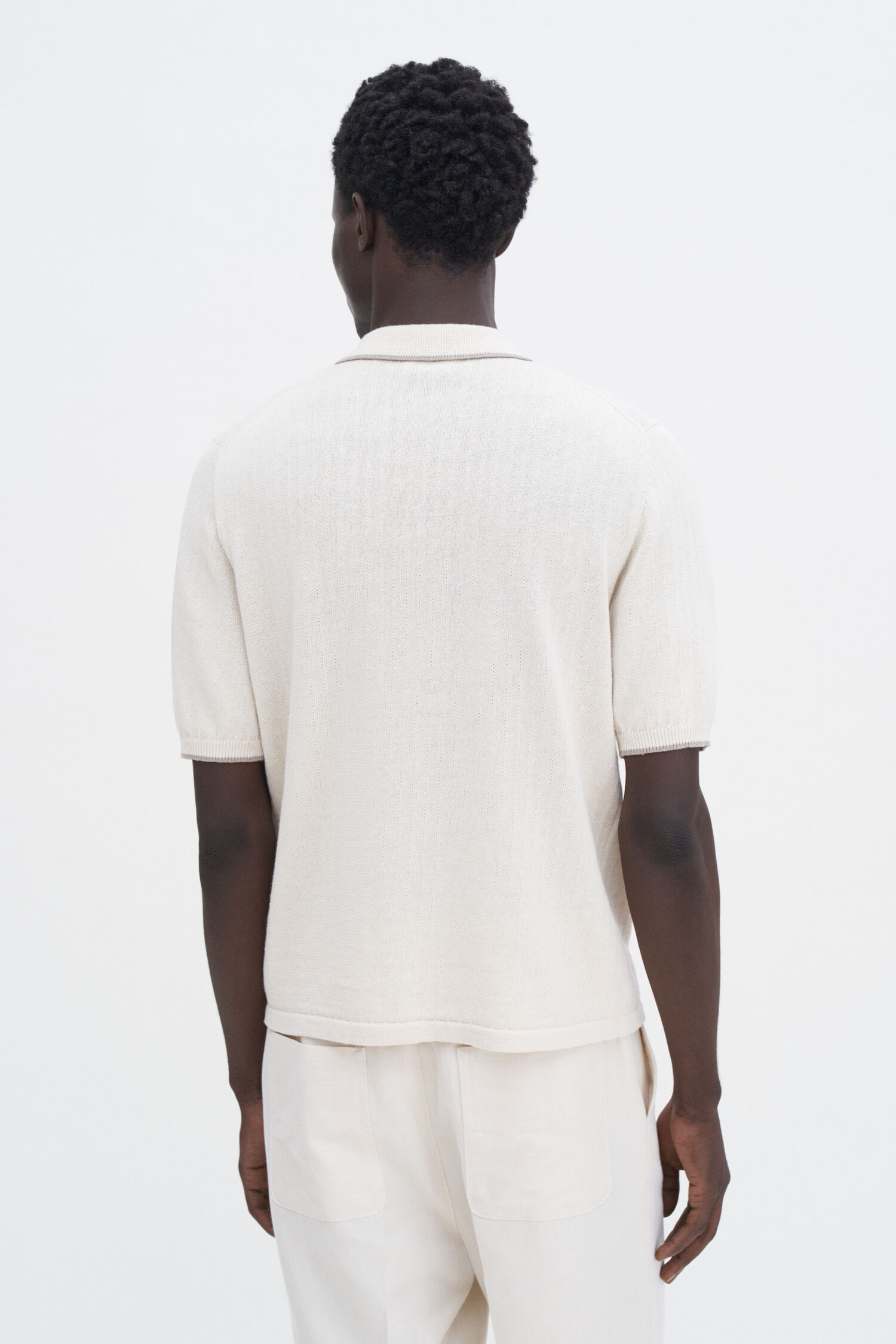 Linen Cotton Knit Polo