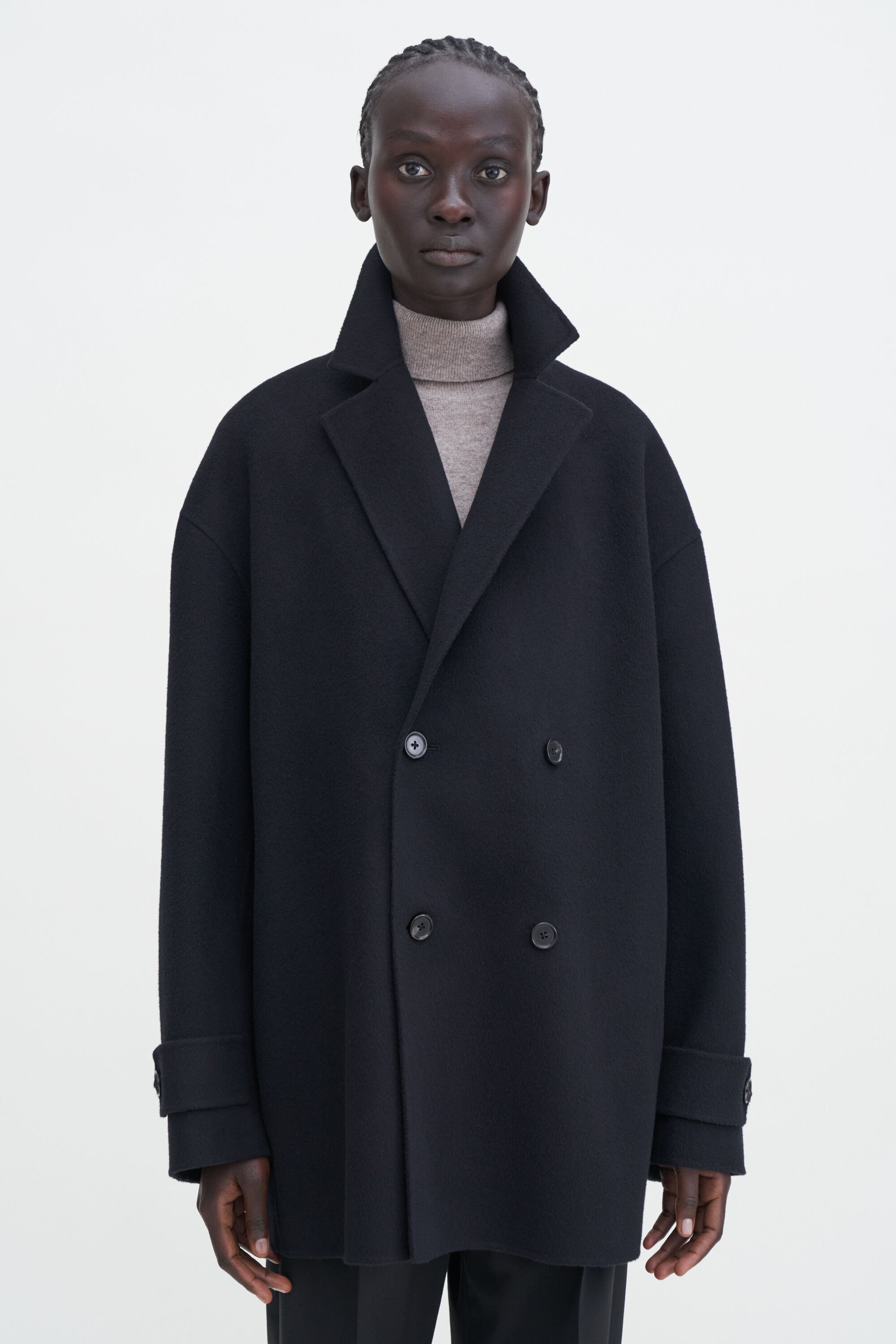 Cashmere black coat outlet