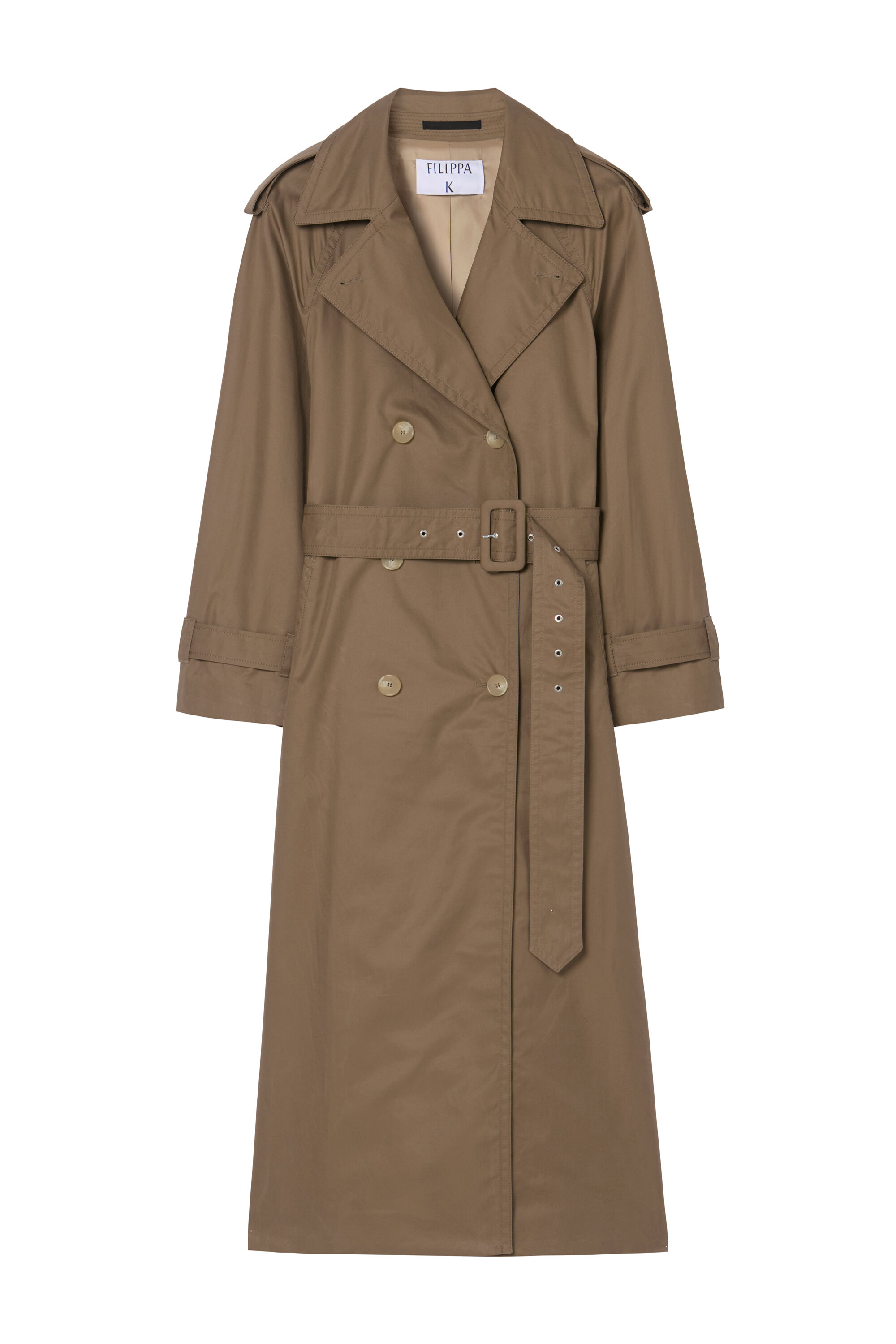 Cotton Trench Coat - Taupe Beige | FILIPPA K