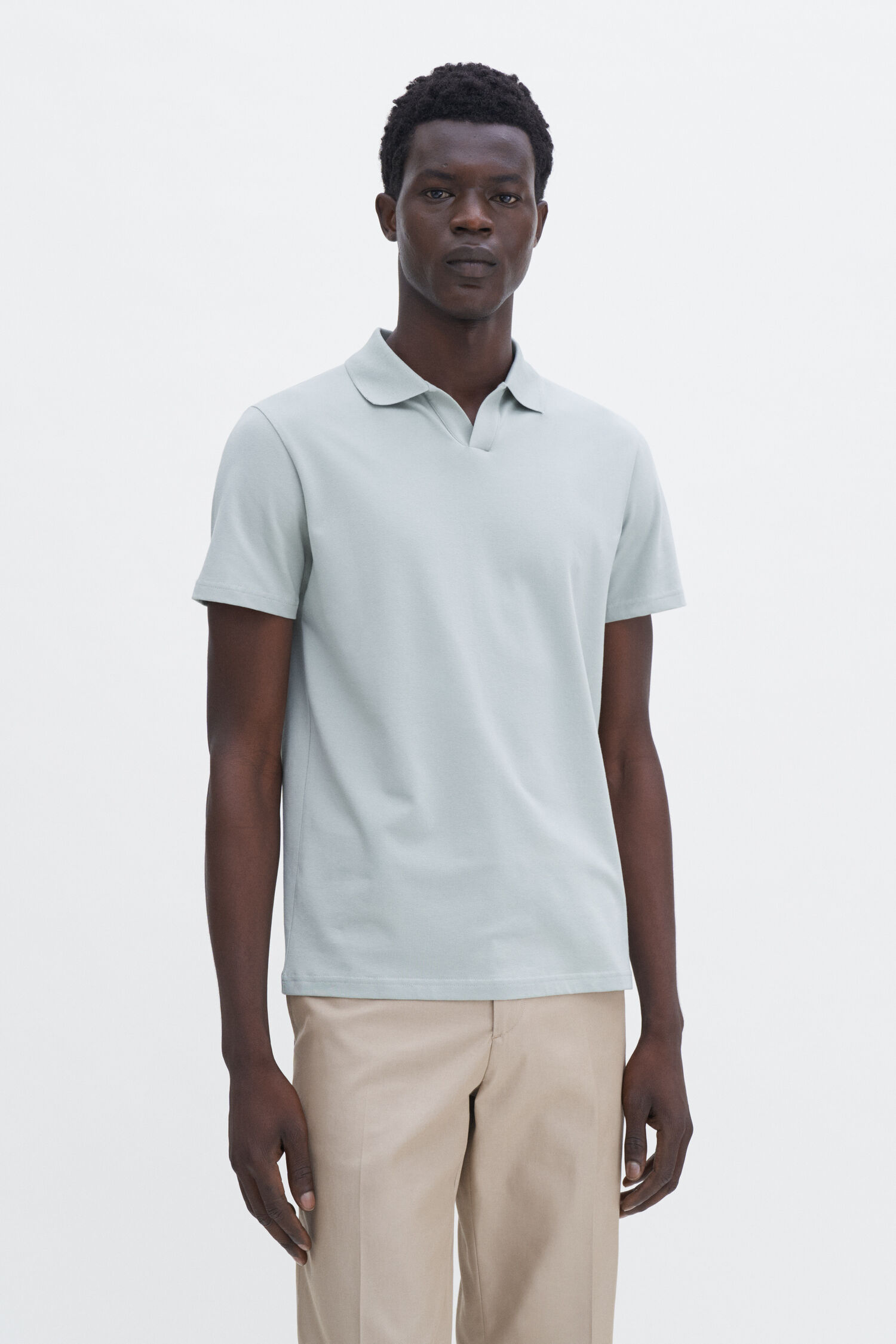 Stretch Cotton Polo T-Shirt