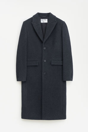 93 Slim Wool Coat - Anthracite Melange | FILIPPA K