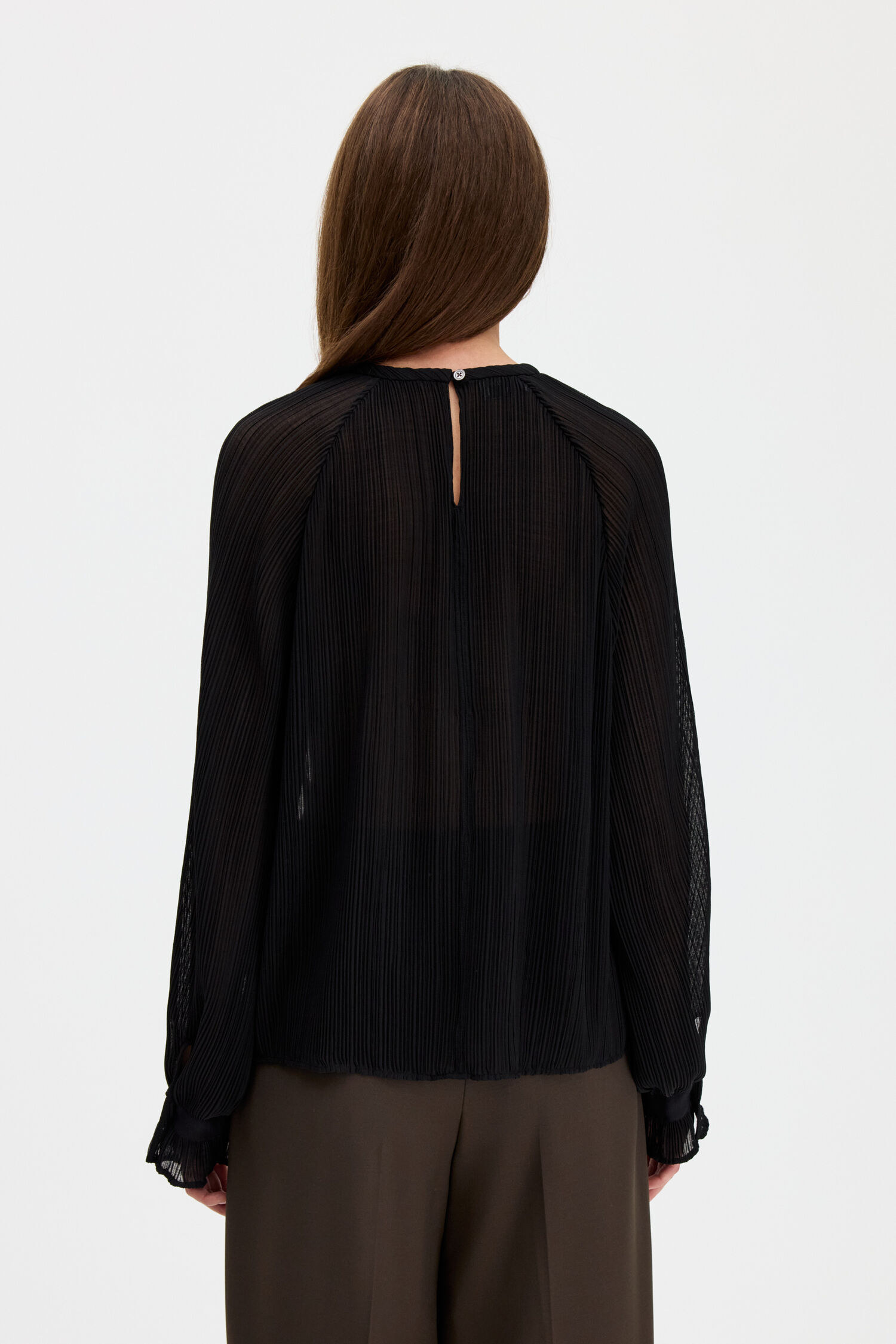 Pliss&eacute; Raglan Blouse