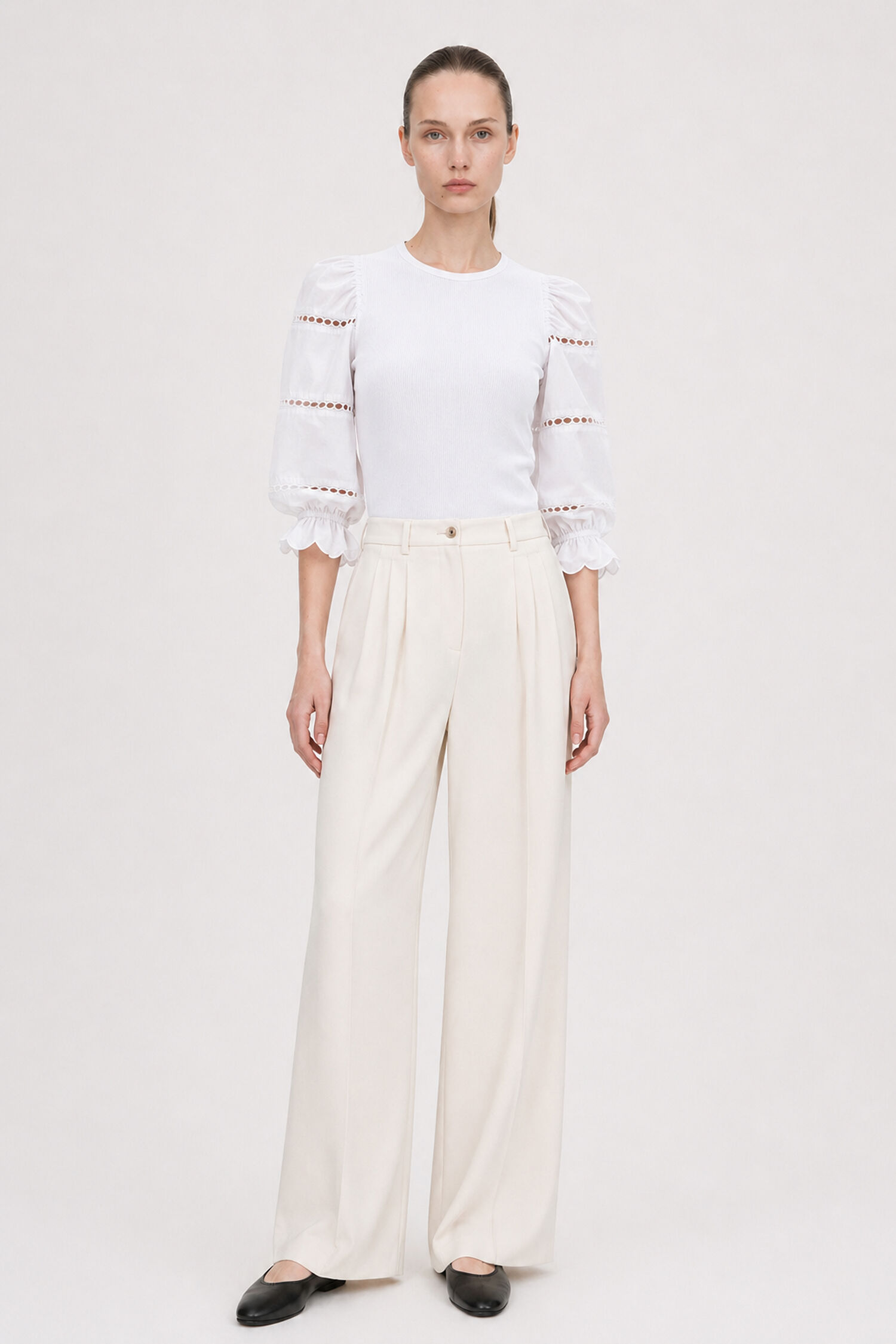 Puff Sleeve Rib Top
