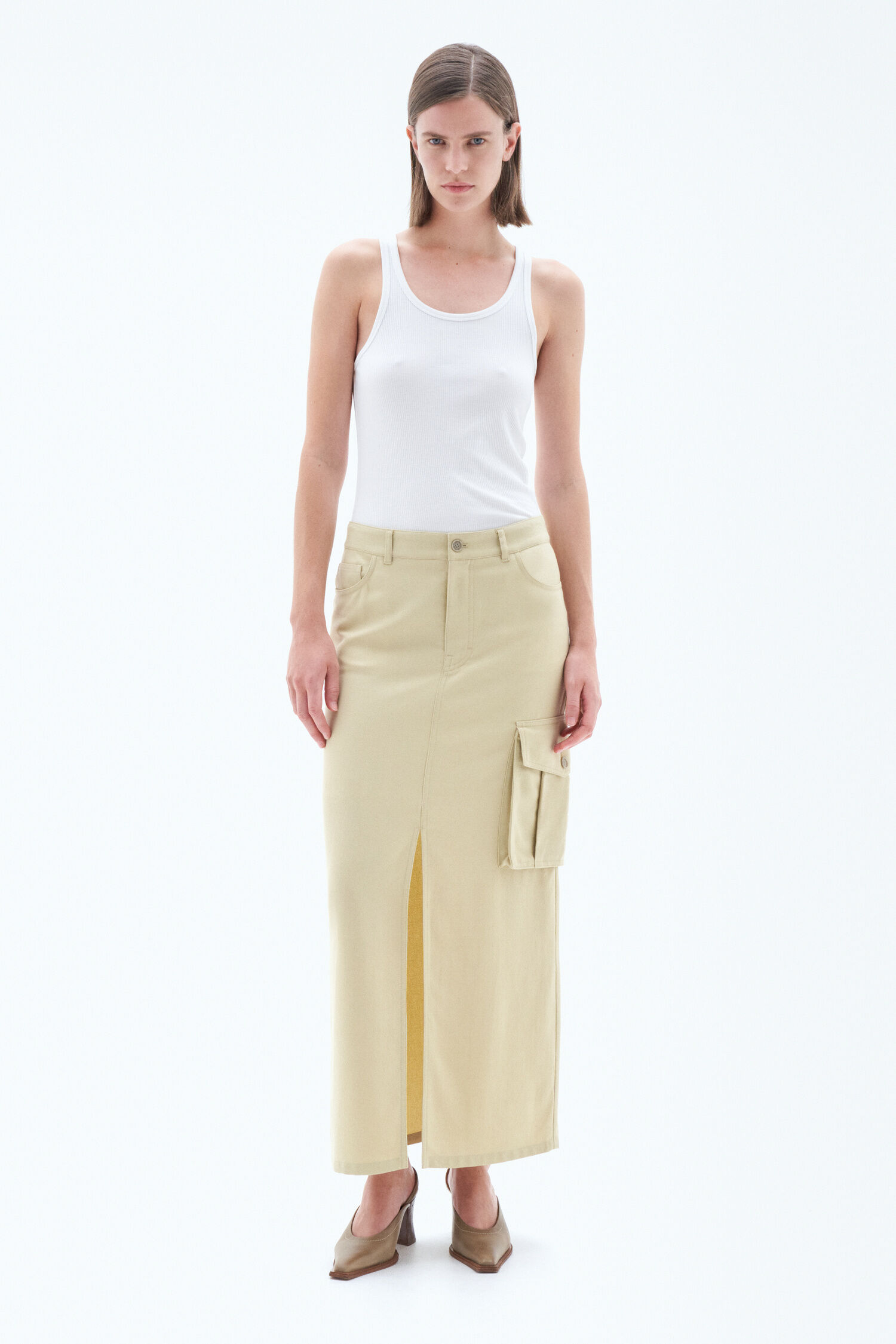 Re:Sourced Crepe Cargo Skirt
