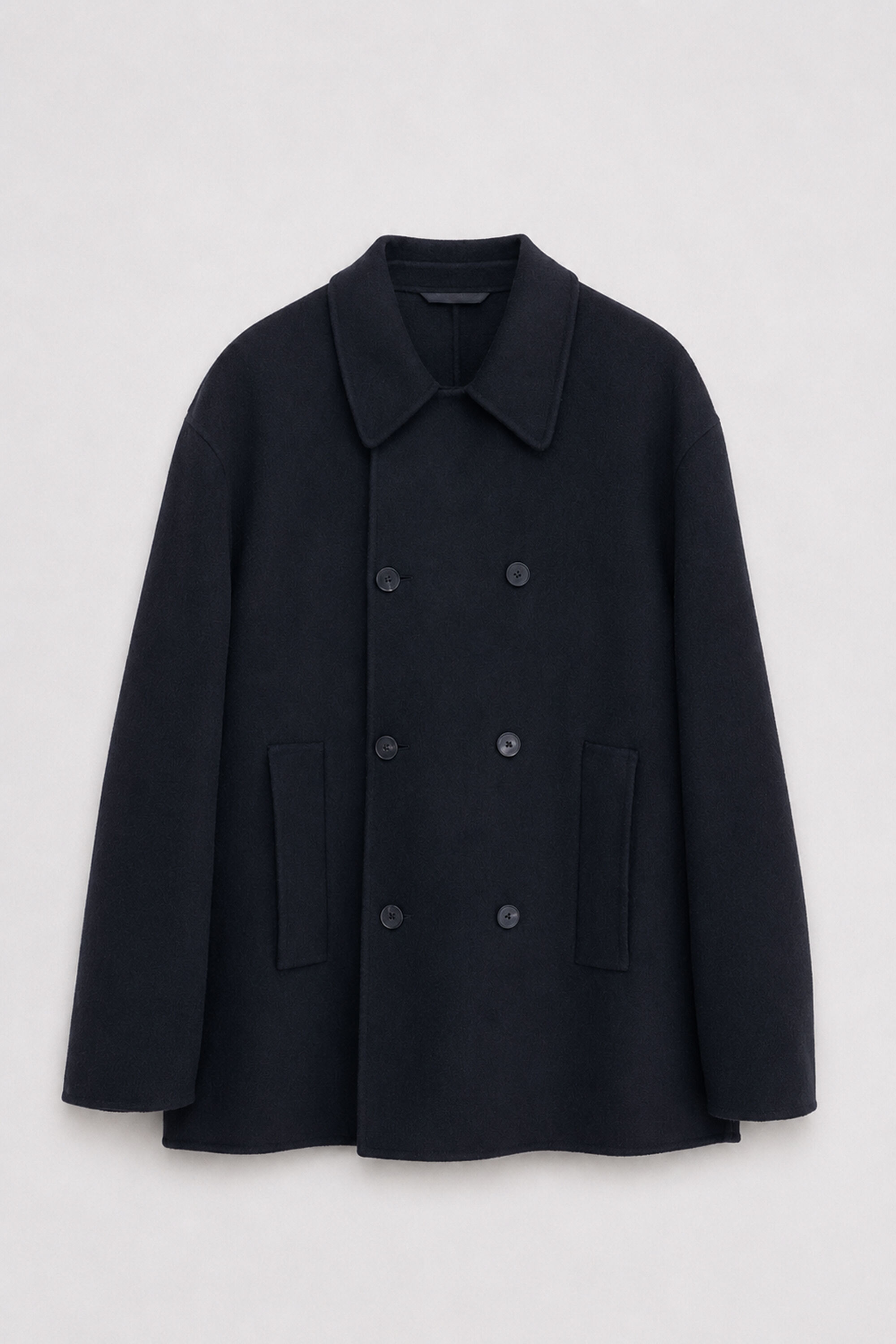 Double Faced Wool Peacoat - Black | FILIPPA K